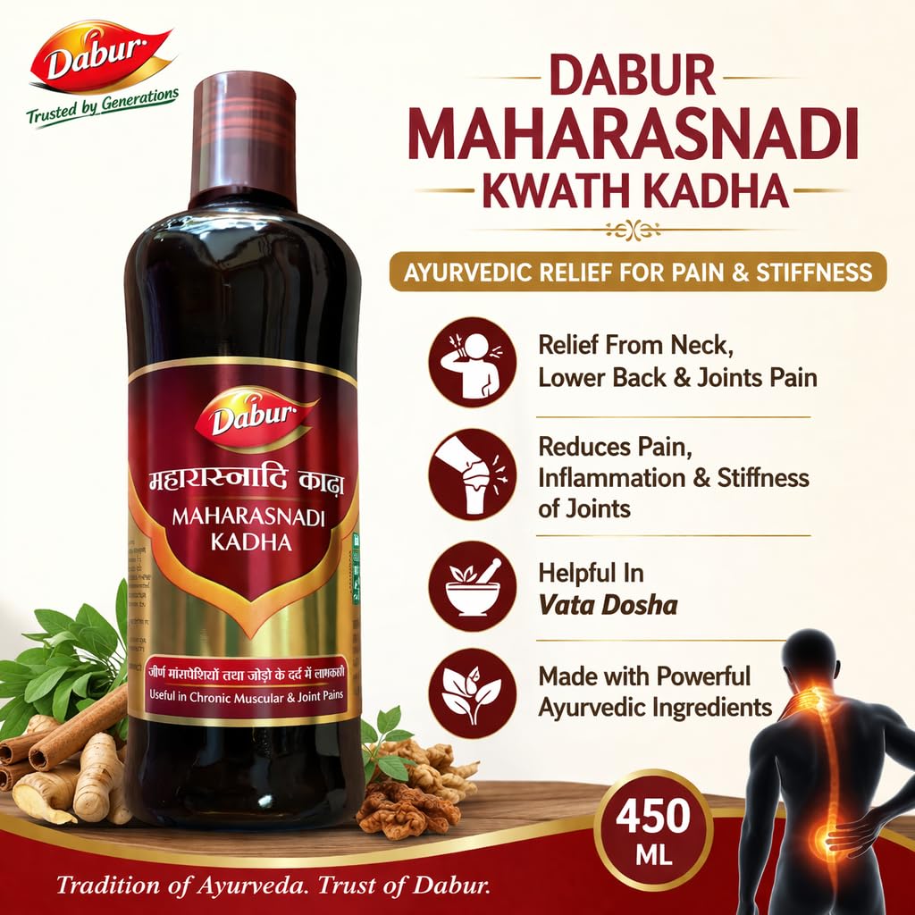 Dabur Maharasnadi Kadha | Ayurvedic Tonic | Helps in Muscle, Body & Back Pain | 450 ml