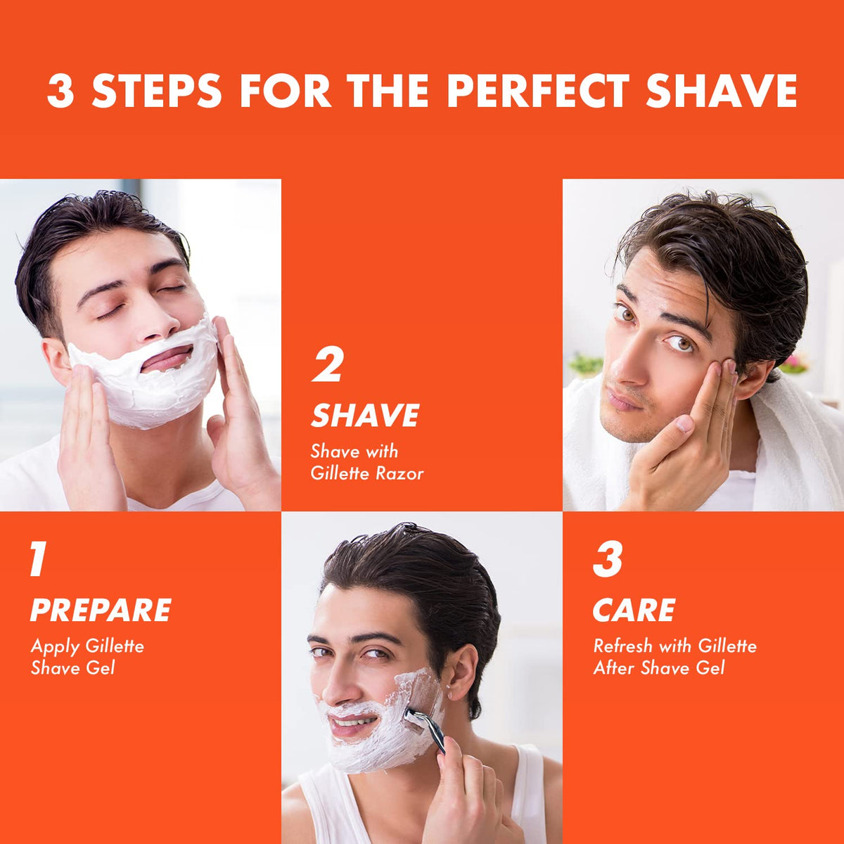 Gillette Men Pro Fresh After Shave Splash Liquid Icy Cool 100Ml, White.