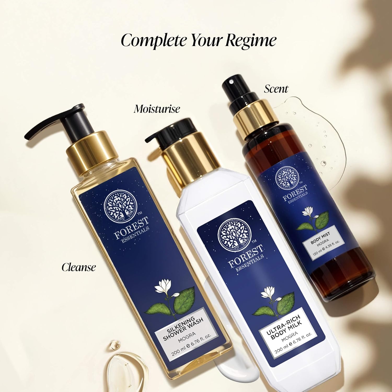Forest Essentials Ultra-Rich Body Milk Mogra | Ayurvedic Nourishing Body Lotion to Replenish Skin Moisture and Leave it Smooth & Scented