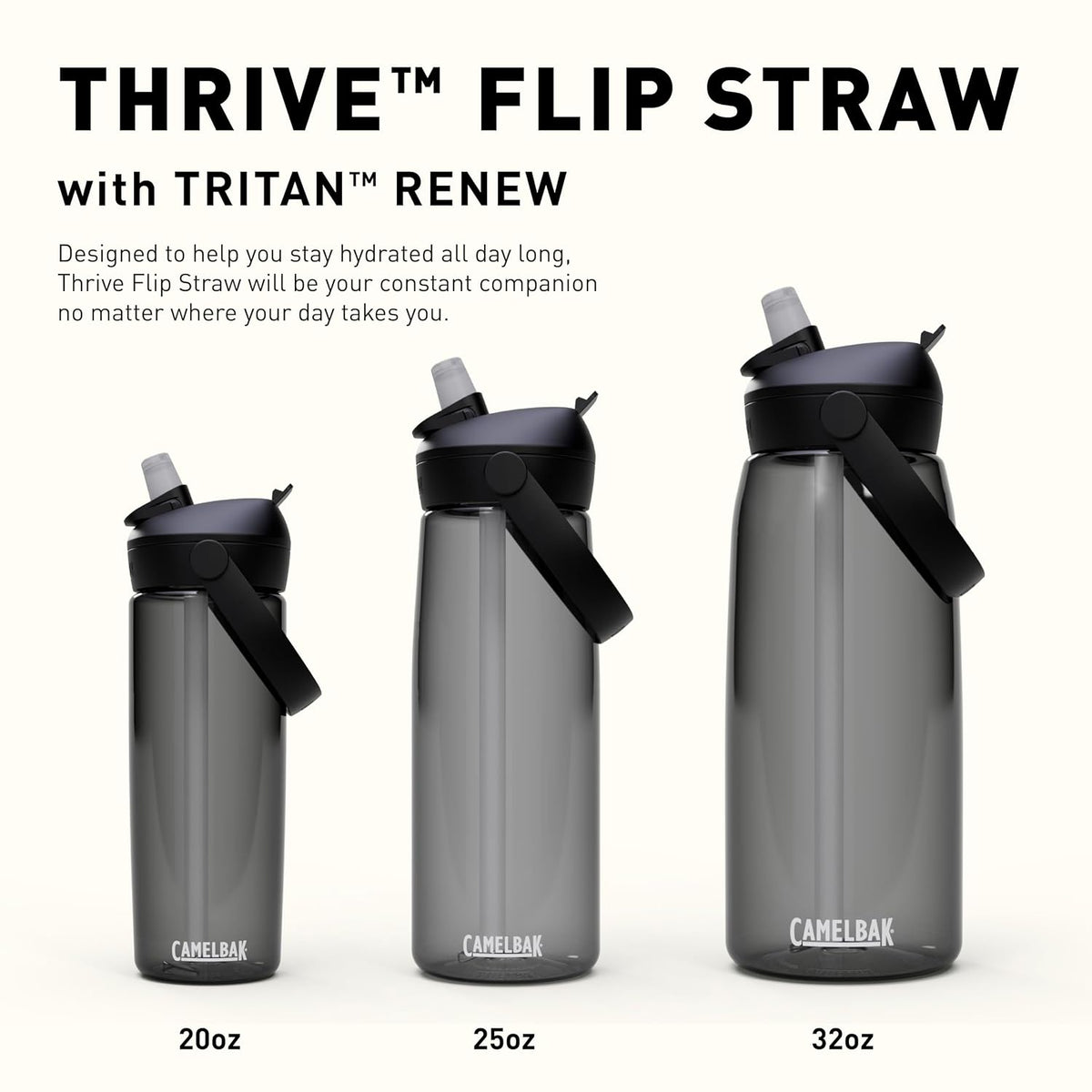 CamelBak Thrive Flip Straw Water Bottle 20oz, Cove