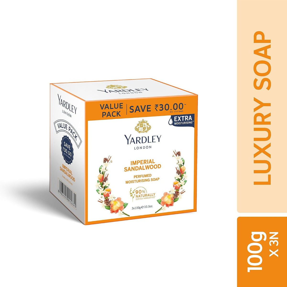 Yardley London Sandalwood Luxury Soap, 100 G, Pack of 3