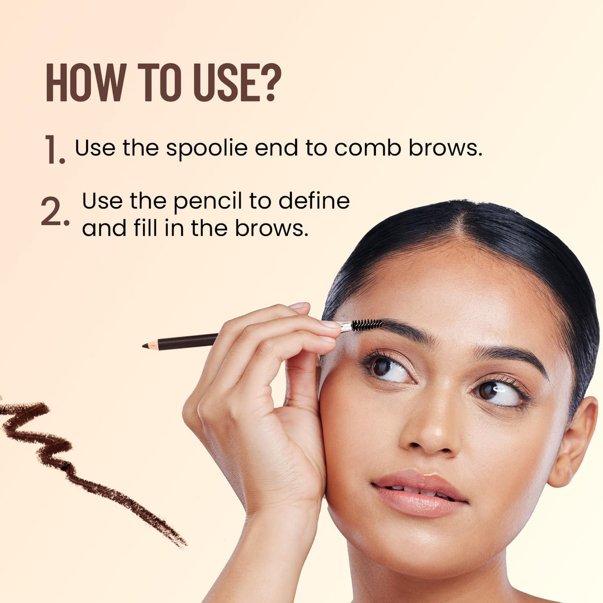 Swiss Beauty Eyebrow Definer Pencil (Coco Brown) Coco Brown 1.5 g (Pack of 1)