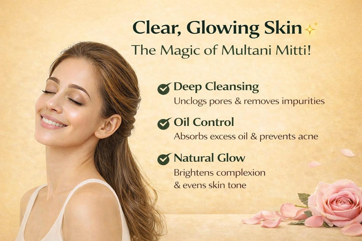 Natural Multani Mitti Stone Form (Fullers Earth/Calcium Bentonite Clay) For Face 200 Gram