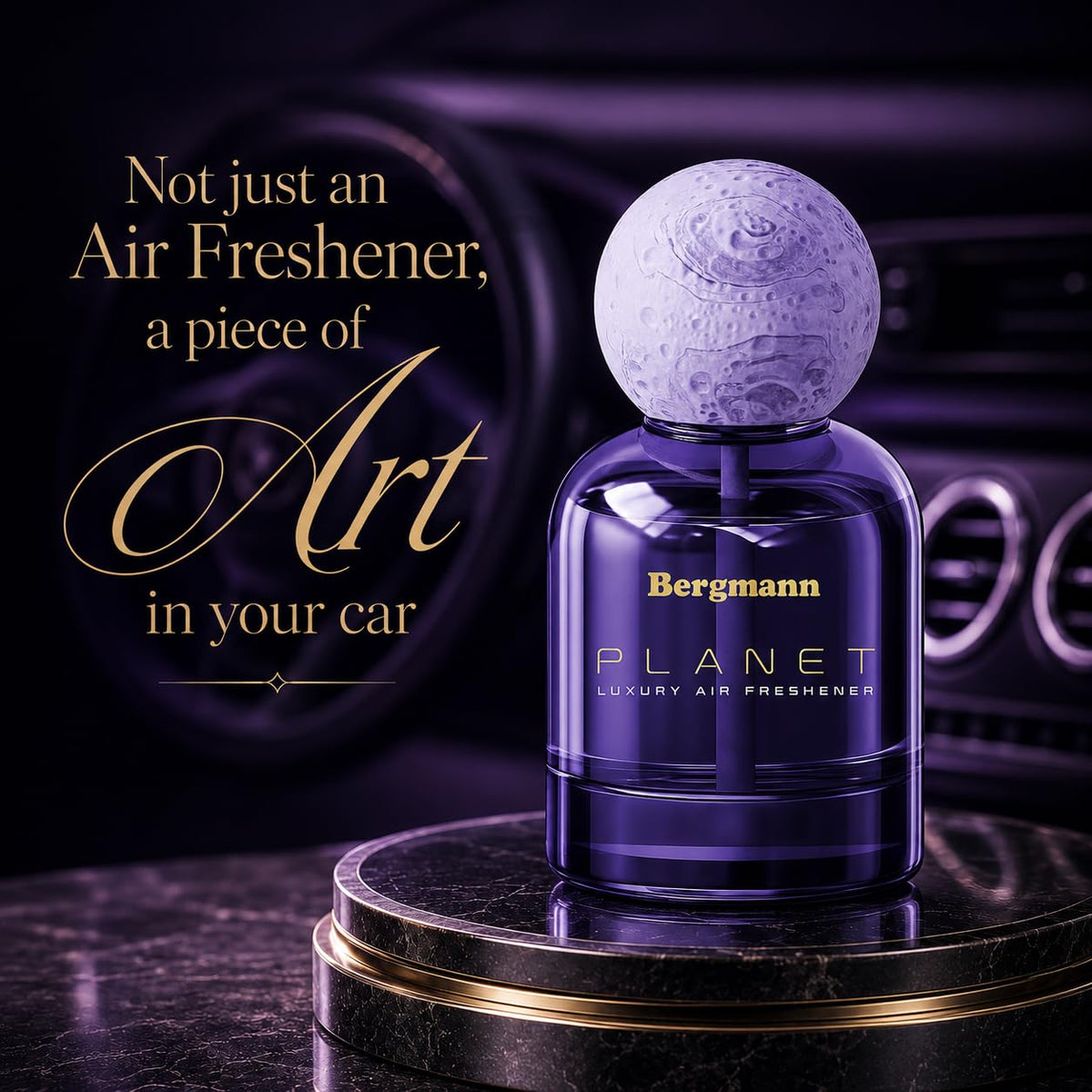 Bergmann Planet Luxury Car Perfume, Car Air Freshener, For Car & Home, Alcohol-free, Long-Lasting upto 90 days, COLOGNE, 110ml