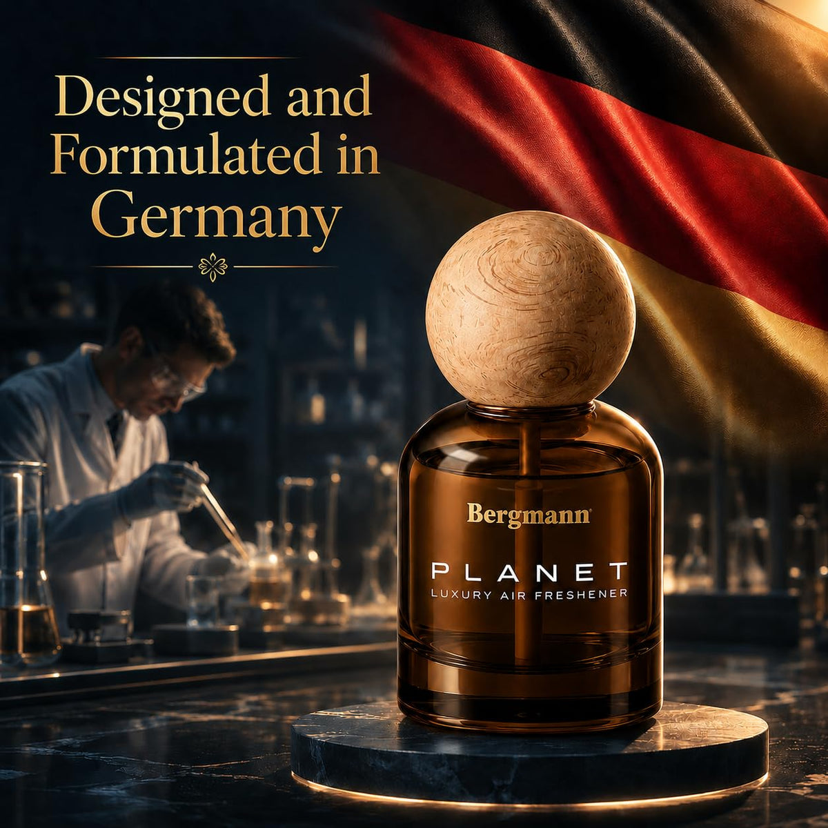 Bergmann Planet Luxury Car Perfume, Car Air Freshener, For Car & Home, Alcohol-free, Long-Lasting upto 90 days, COLOGNE, 110ml
