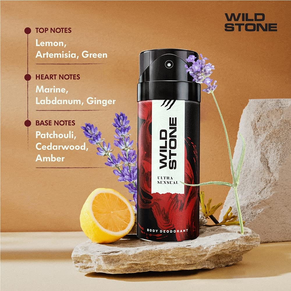 Wild Stone - Ultra Sensual Long Lasting Mens Deodorant (150mL)
