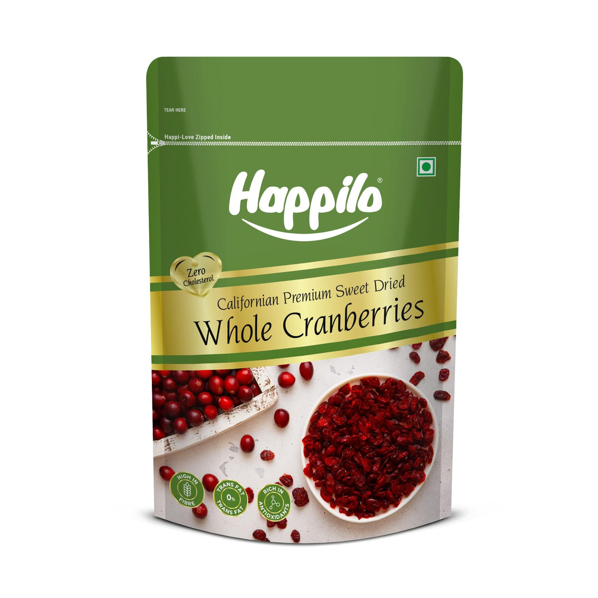 Happilo Premium Californian Dried and Sweet Whole Cranberries, 200g |Healthy Snacks, Dried Fruits | No Fat and Low Calories | High Antioxidants, Dietary Fiber 2