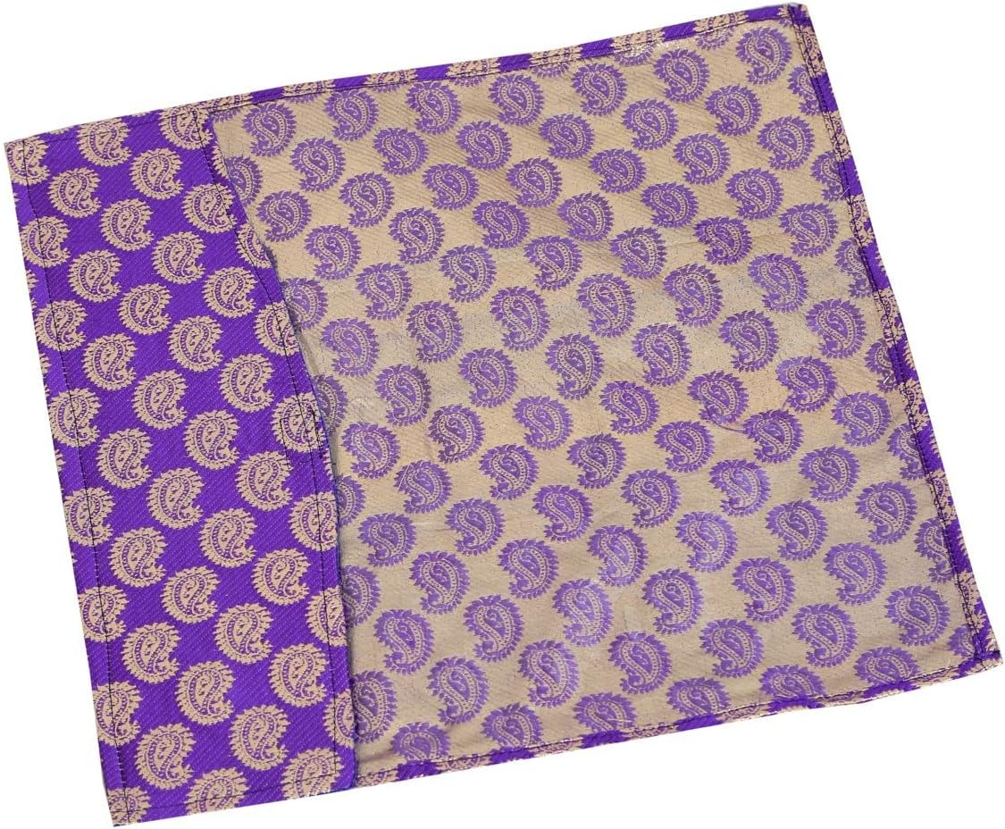 FOUNTINA Brocade Saree Cover Pack of 6 Pcs (Sky Blue)