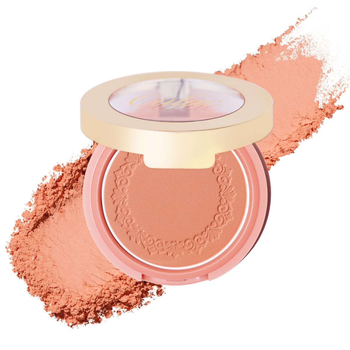 Oulac Peach Orange Blusher Make up Powders Light Skin |Pigmented Cream Blusher Face| Natural Matte Glow | Cruelty-Free Vegan | 4.8g (16) Summer Time SUMMER TIME