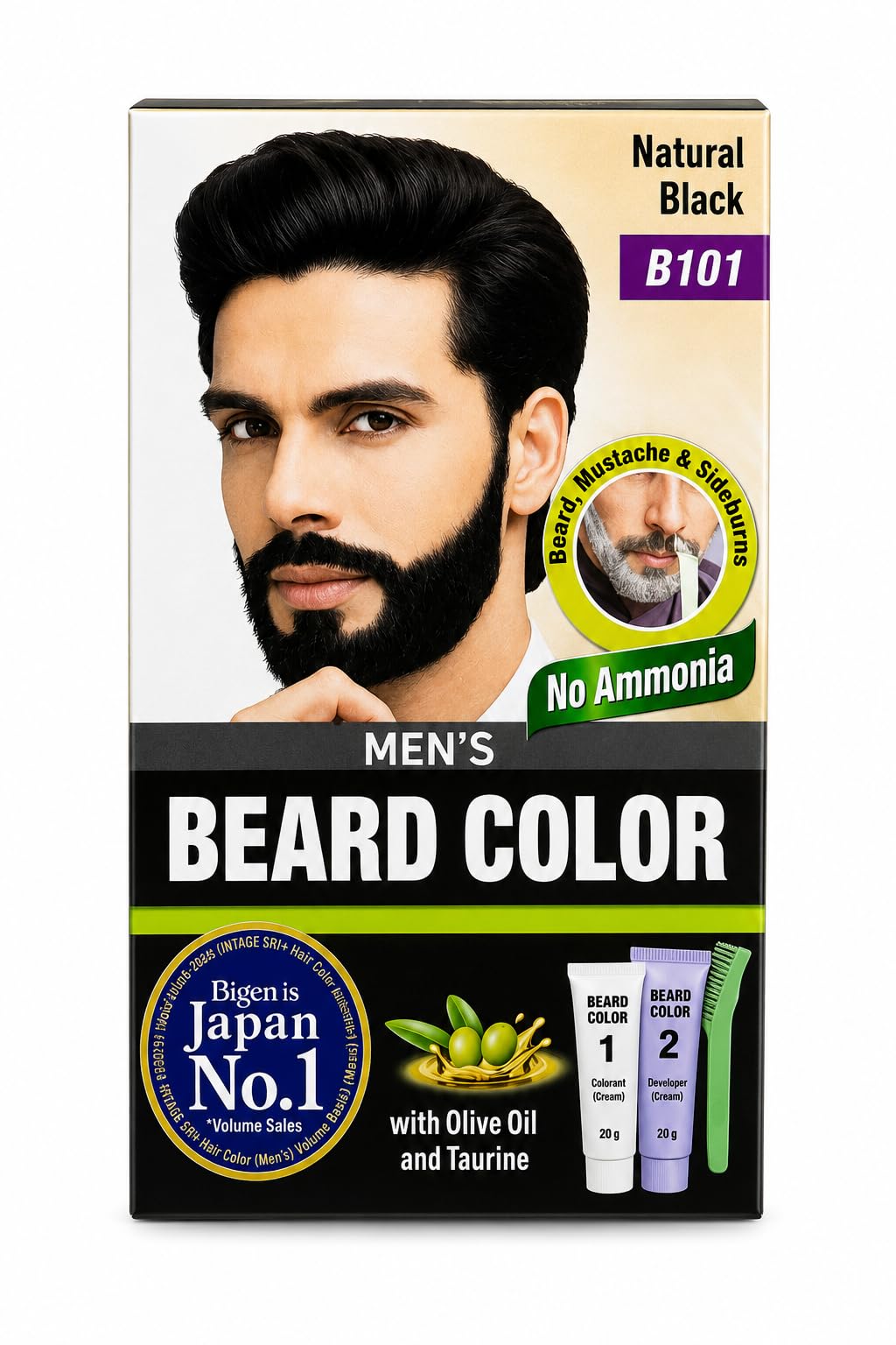 Men's Beard Color B101 Natural Black
