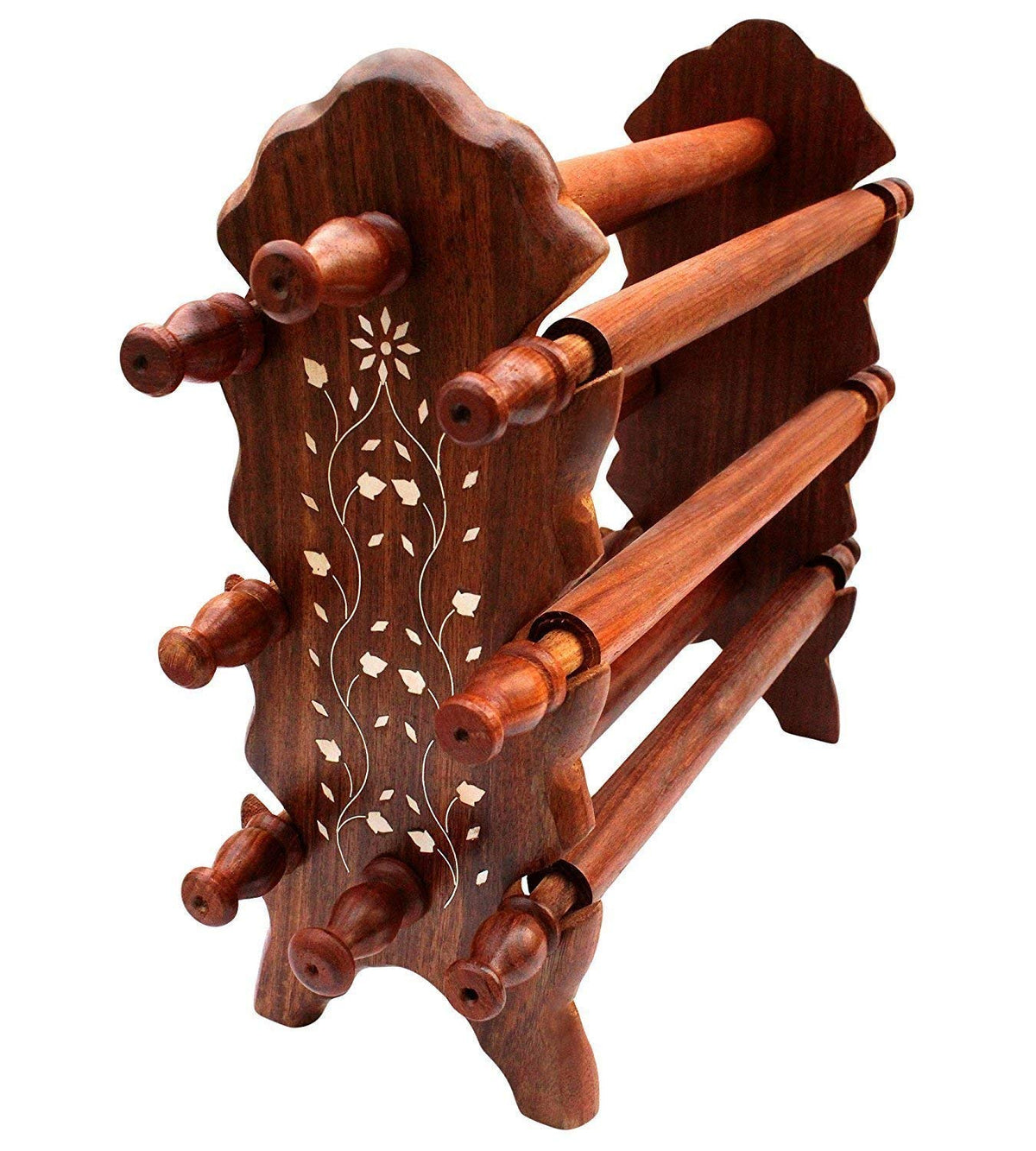 HusNain Wooden Sheesham Bangle Stand | Bangle organizer | Folding Chuddi Stand | Gift item for women | Bangle wardrobe Bangle Jewelry Holder Stand Display Organ