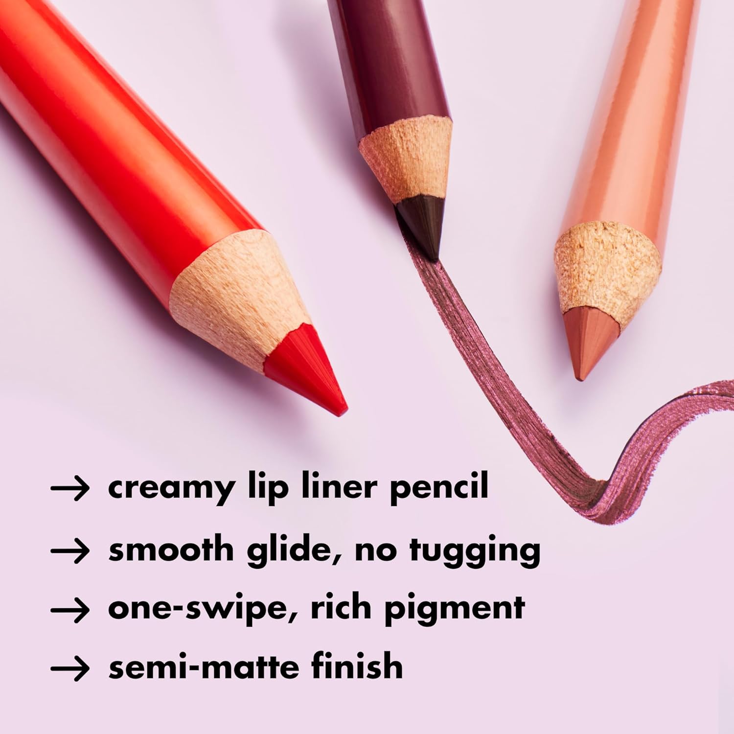 e.l.f. Cream Glide Lip Liner, Shape & Sculpt Lips, High-Pigment Pencil, Semi-Matte Finish, Vegan & Cruelty-Free, Truth or Bare