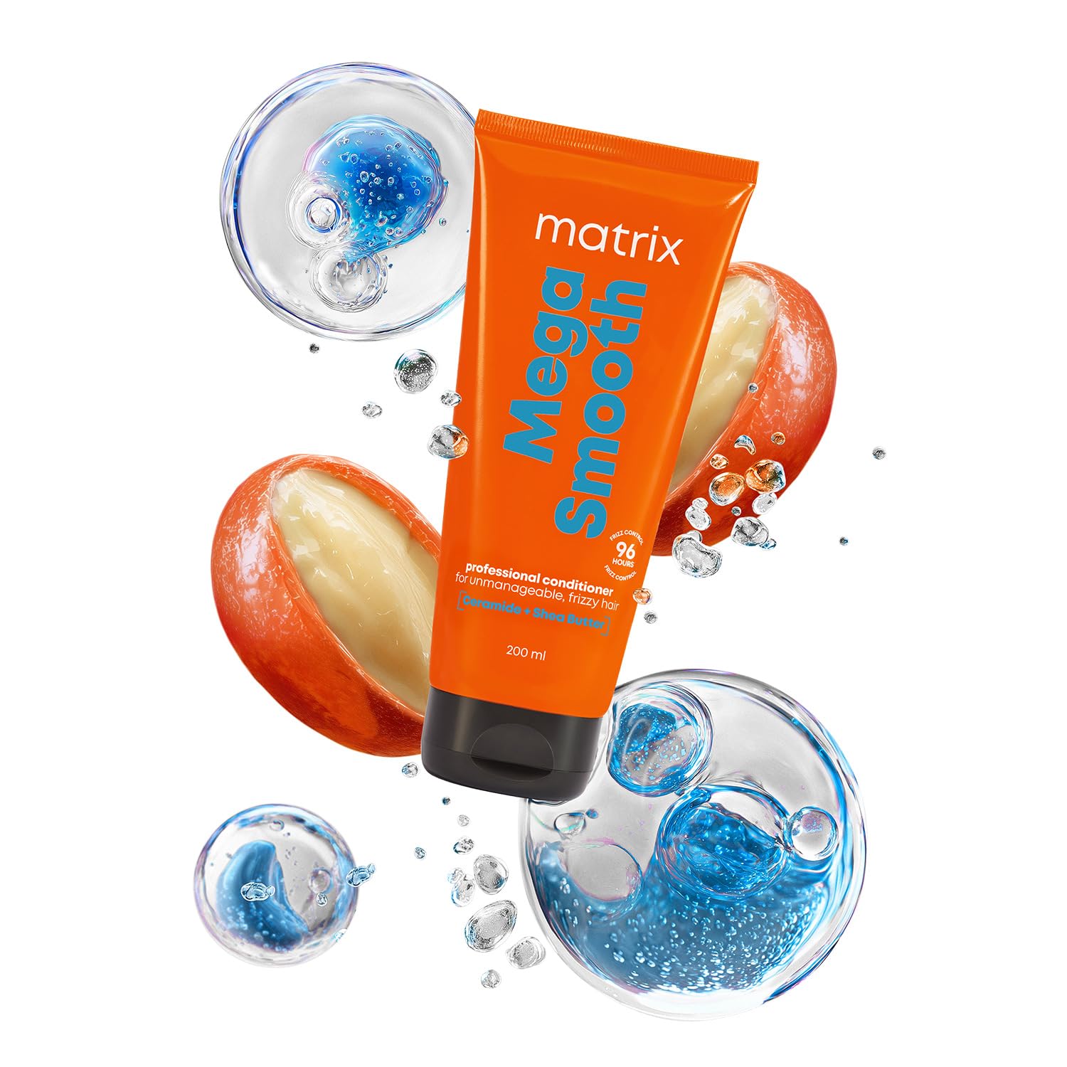 Matrix Mega Smooth Conditioner with Shea Butter and Ceramides for Frizzy Hair |Max Smoothness for 4 Days | Used by 1 Lakh Hairstylists*|For All Hair Types | Paraben Free