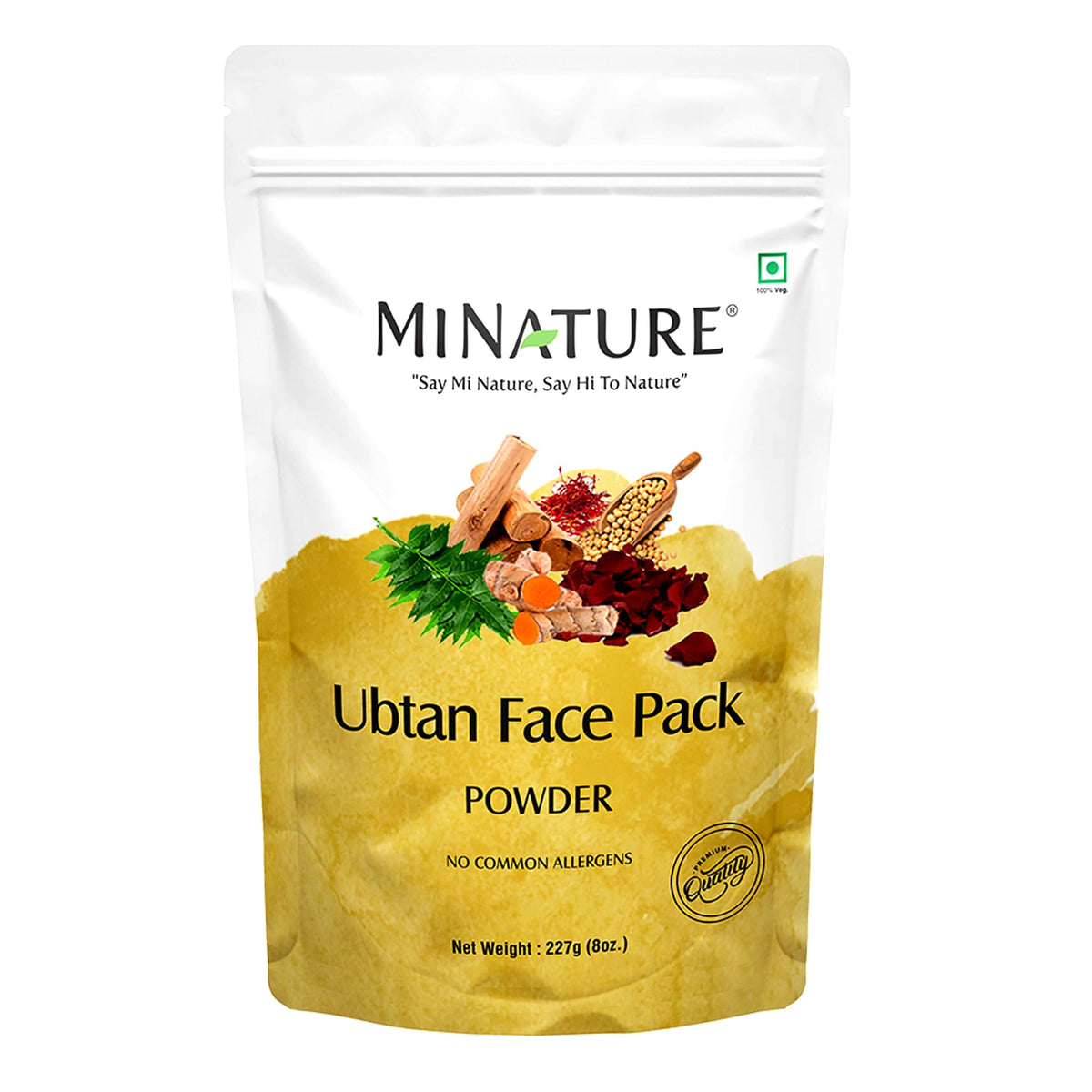 Mi Nature Ubtan Face And Body Pack|Turmeric,Barley,Chickpeas,Neem,Sandalwood,Mogra Flower,Saffron And Rose Petal|Remove Acne|Pure & Natural Traditional Skincare