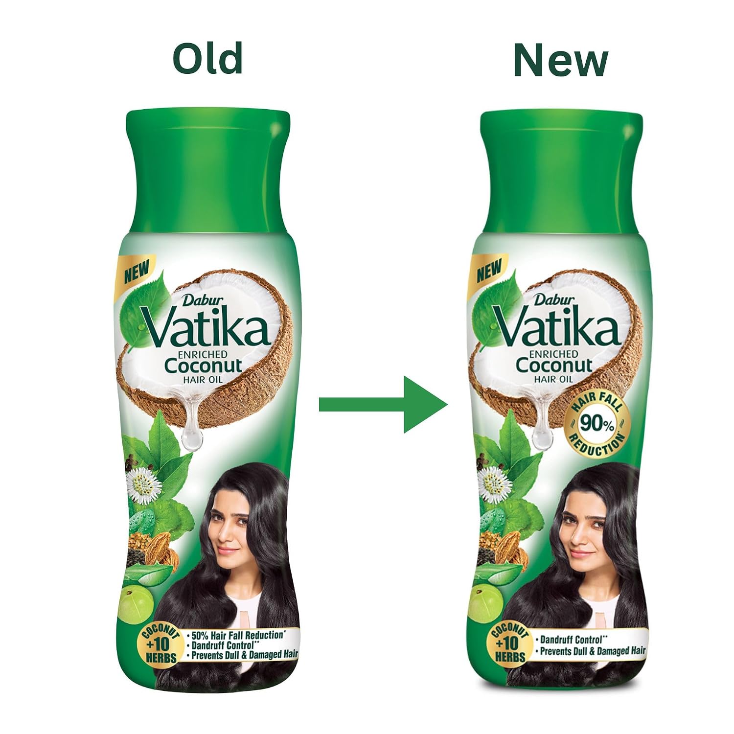 Dabur Vatika Enriched Coconut Hair Oil - 550 ml (275 ml x 2) | For Strong, Thick & Shiny Hair