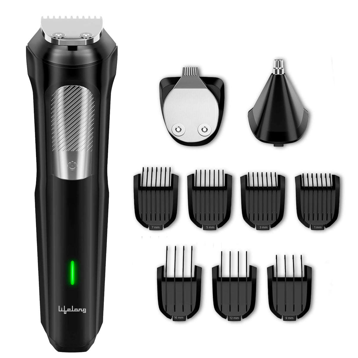 Lifelong Trimmer for Men All in One|Trimmer Men Beard| Full Body Groomer for Man, Grooming Kit for Hair, Nose, Ear, Private Parts|Shaving Machine with 7Combs, 1