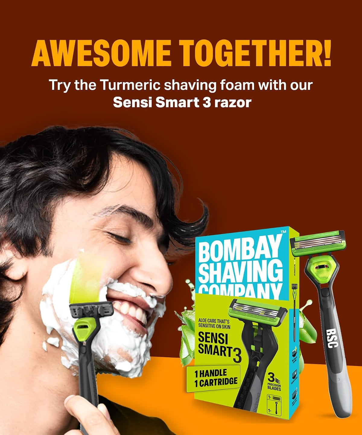 Bombay Shaving Company Turmeric Shaving Foam,266 ml (33% Extra) with Turmeric & Sandalwood Pack Of 1 Turmeric Shaving Foam