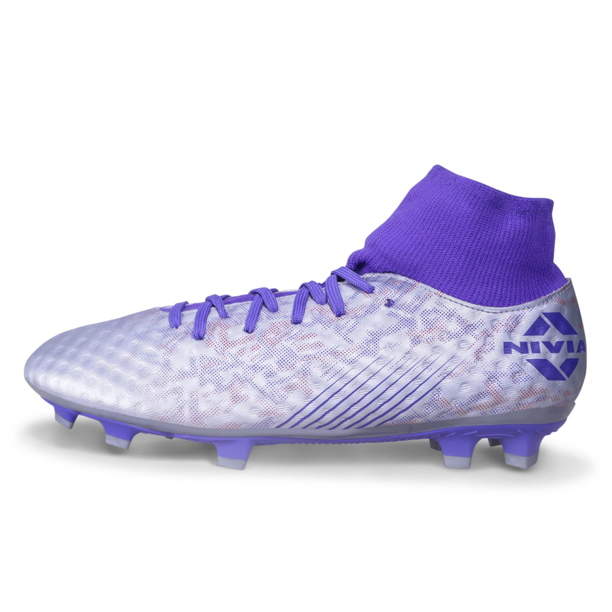 Nivia mens Oslar Blade 3.0 football Stud Football Shoes 4 UK Silver
