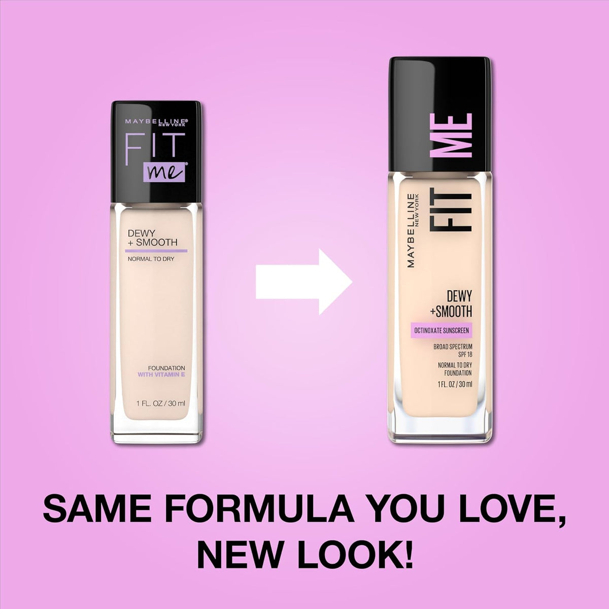 Maybelline Fit Me Dewy + Smooth Natural Foundation Cream For Combination, Medium Buff, 1 Fl. Oz. (Packaging May Vary)