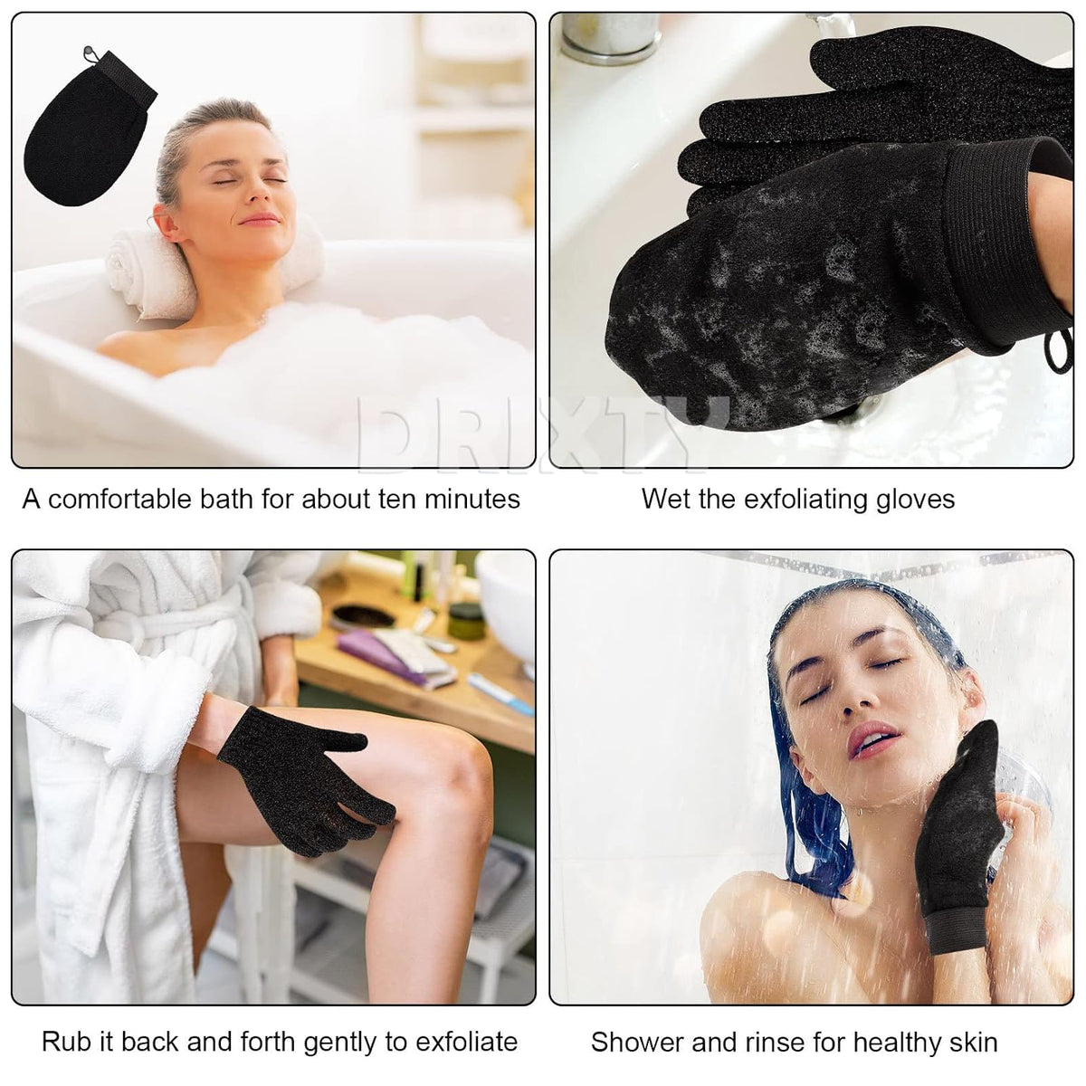 Exfoliating Body & Face Dead Skin Remover Body Scrubber Exfoliator Mitt for Use at Shower or Bath – Korean Style Exfoliating Women & Men Washcloth (Pack 1) (1)