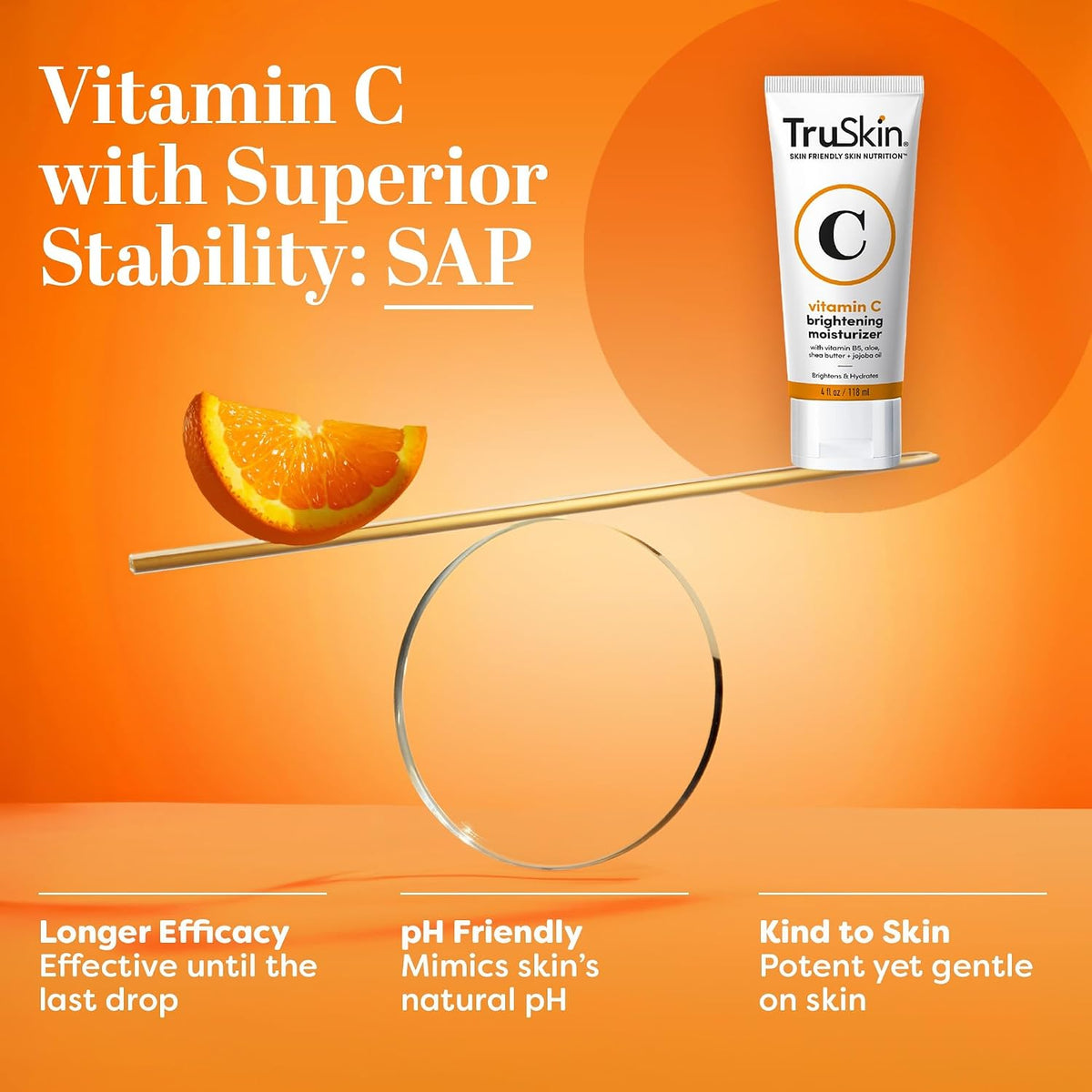 BEST Vitamin C Moisturizer Cream for Face - For Wrinkles, Age Spots, Skin Tone, Firming, and Dark Circles. 4 Fl. Oz 118.29 ml (Pack of 1)