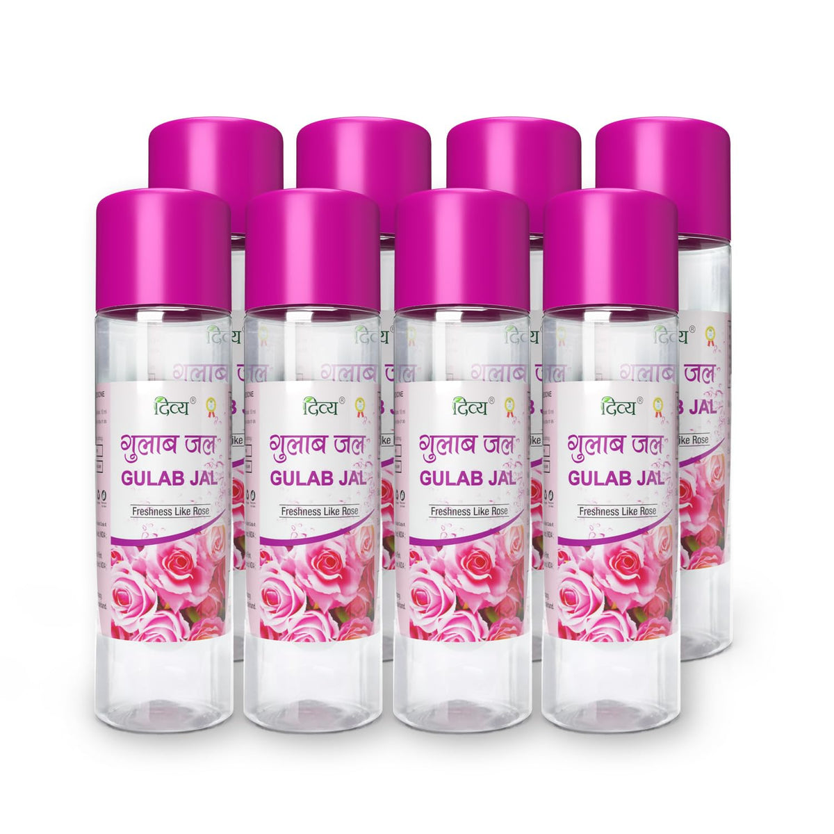 Patanjali Divya Gulab Jal, Rose Water for Skin Care, Facial Toner, Hydrating Rose Essence 120ml (Pack of 8)