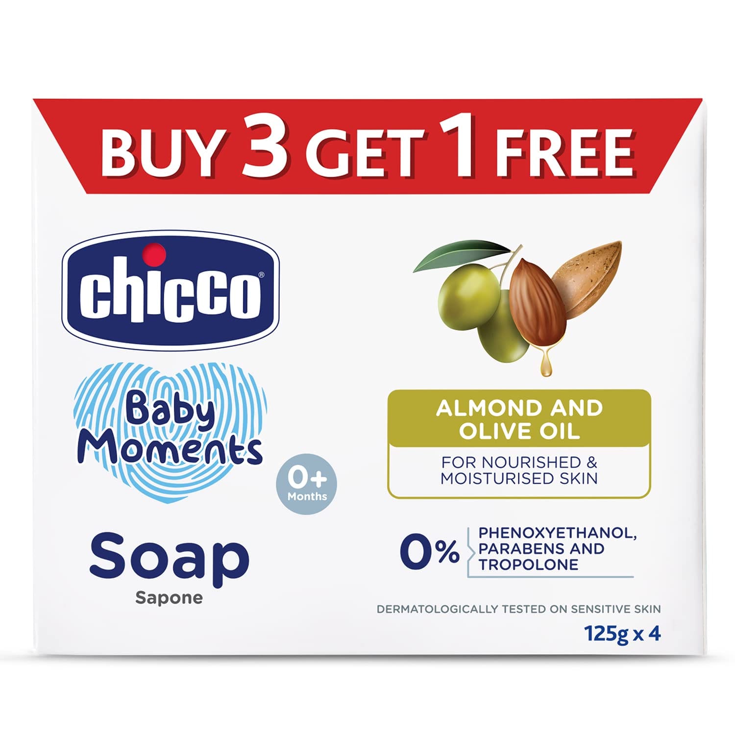 Chicco - Bm Soap 125g (Buy 3 Get 1 Free)
