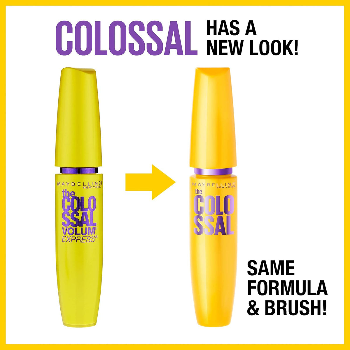 Maybelline Volum' Express Colossal Washable Mascara Makeup, Volumizing, Glam Black, 1 Count GLAM BLACK 0.31 Fl Oz (Pack of 1)