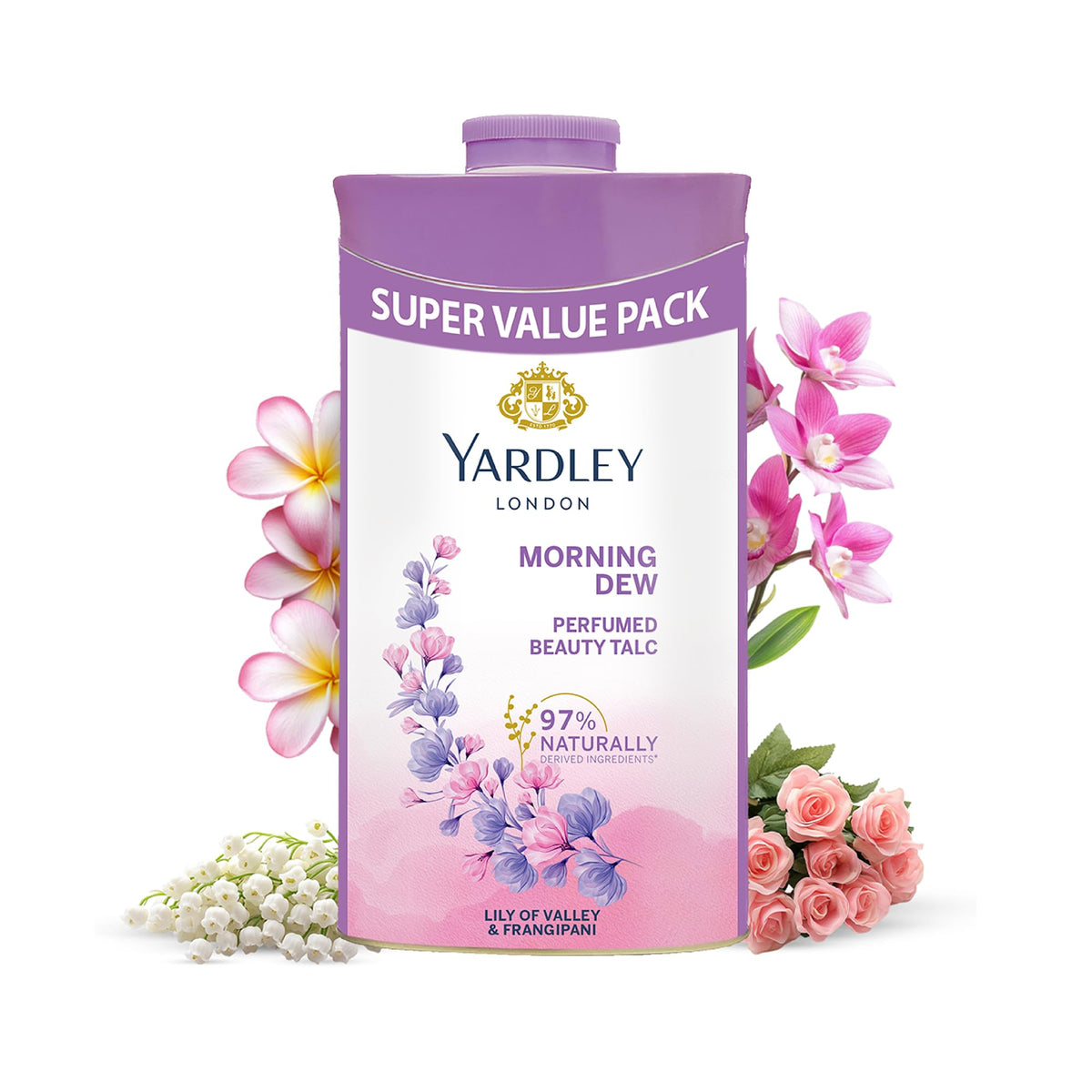 Yardley London Morning Dew Perfumed Beauty Talc | For Fragrant Glow |400g Fresh 400 g (Pack of 1)