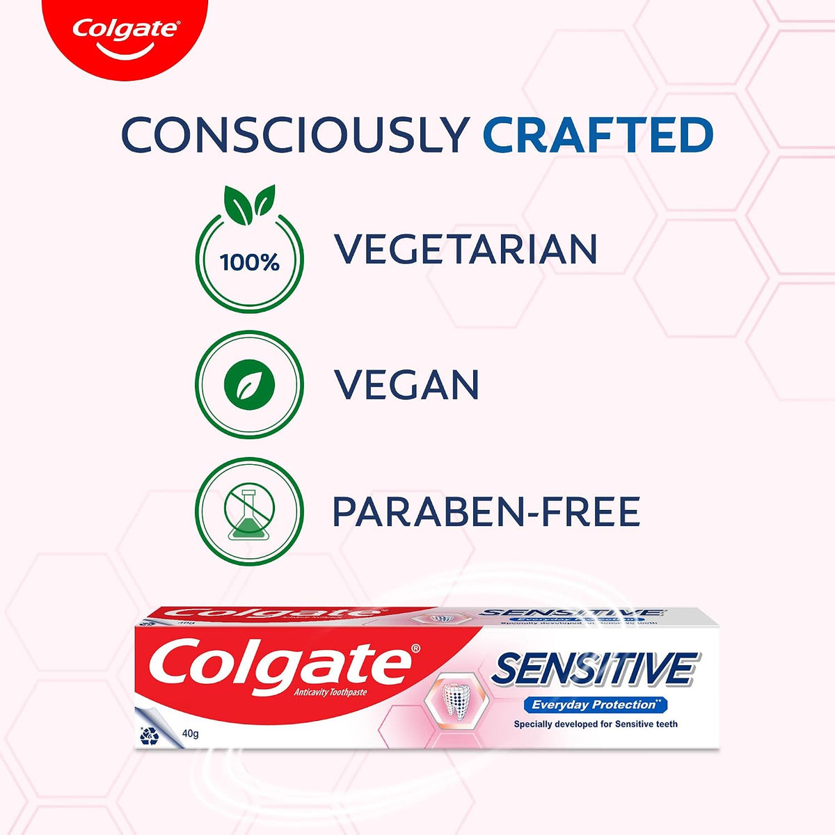 Colgate Sensitive Everyday Protection Toothpaste, Combo Pack Of 160g (80g X 2), Specifically Developed For Sensitive Teeth & Healthy Gums, Colgate Toothpaste Fo
