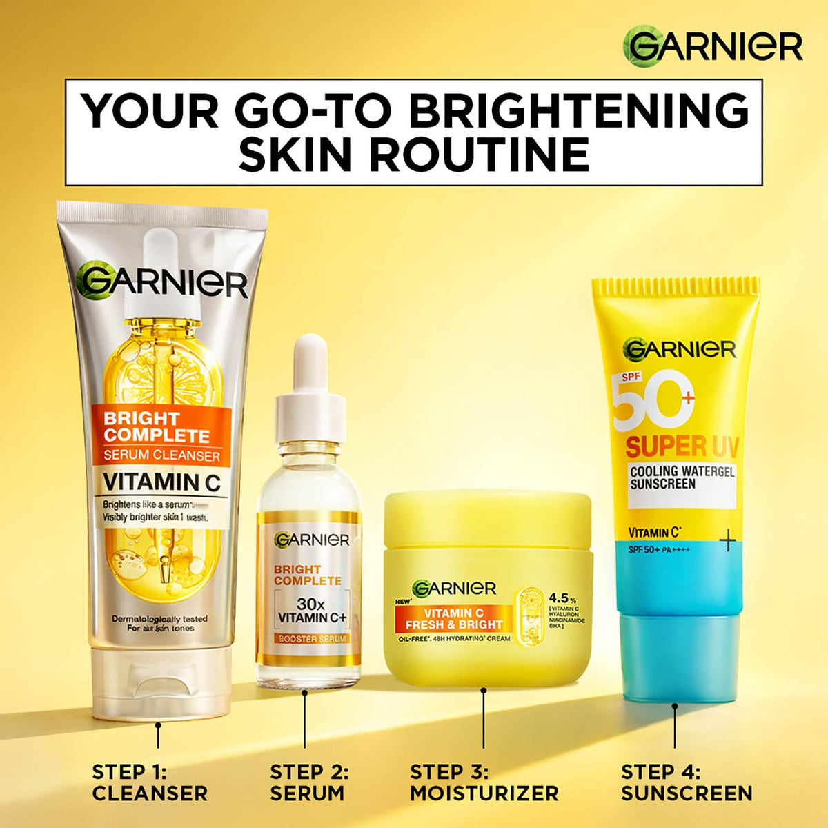 Garnier Fresh & Bright Vitamin C Gel Face Moisturizer Cream, 45ml 45 ml (Pack of 1)