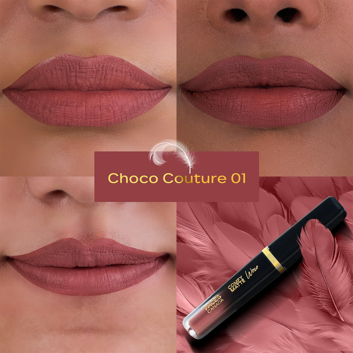 FACES CANADA Celeb Glow Combo |Strobe Cream - Rose Gold, 18ml + Hydra Matte Foundation - Rose Ivory, 18ml + Comfy Matte Wow - Choco Couture, 3.8ml | Highlighter