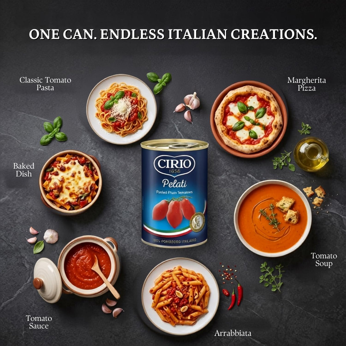 Cirio 400g Peeled Plum Tomatoes – Perfect for Sauces and Soups