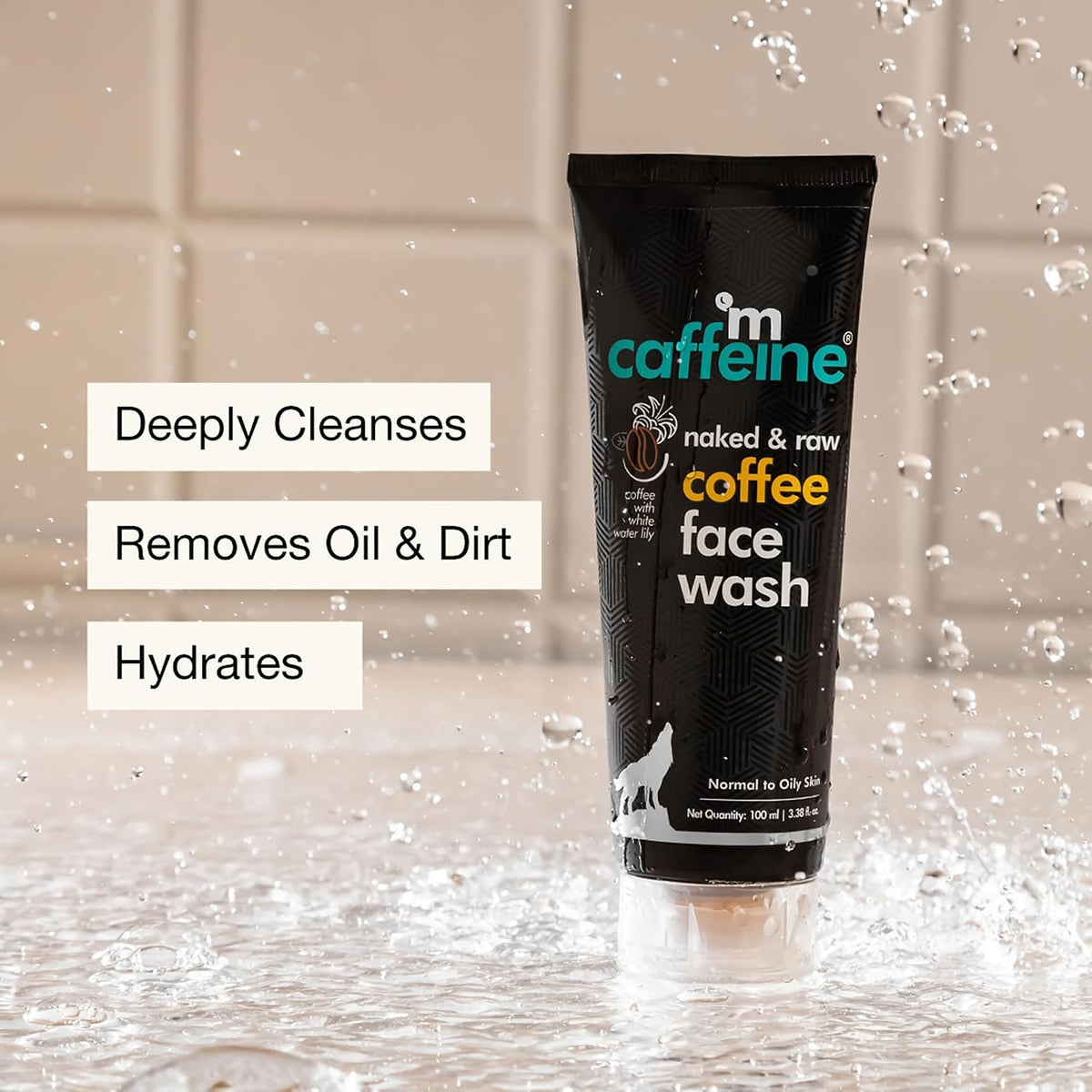 mCaffeine Deep Cleansing Coffee Face Wash for Oil Control | De Tan Face Wash for Men & Women | Daily Use Anti Pollution Face Wash For Summers | 100ml Coffee - P