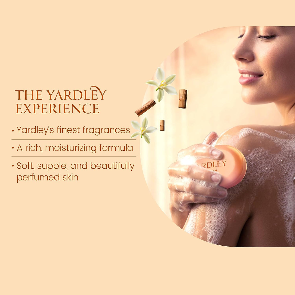 Yardley London Sandalwood Luxury Soap, 100 G, Pack of 3