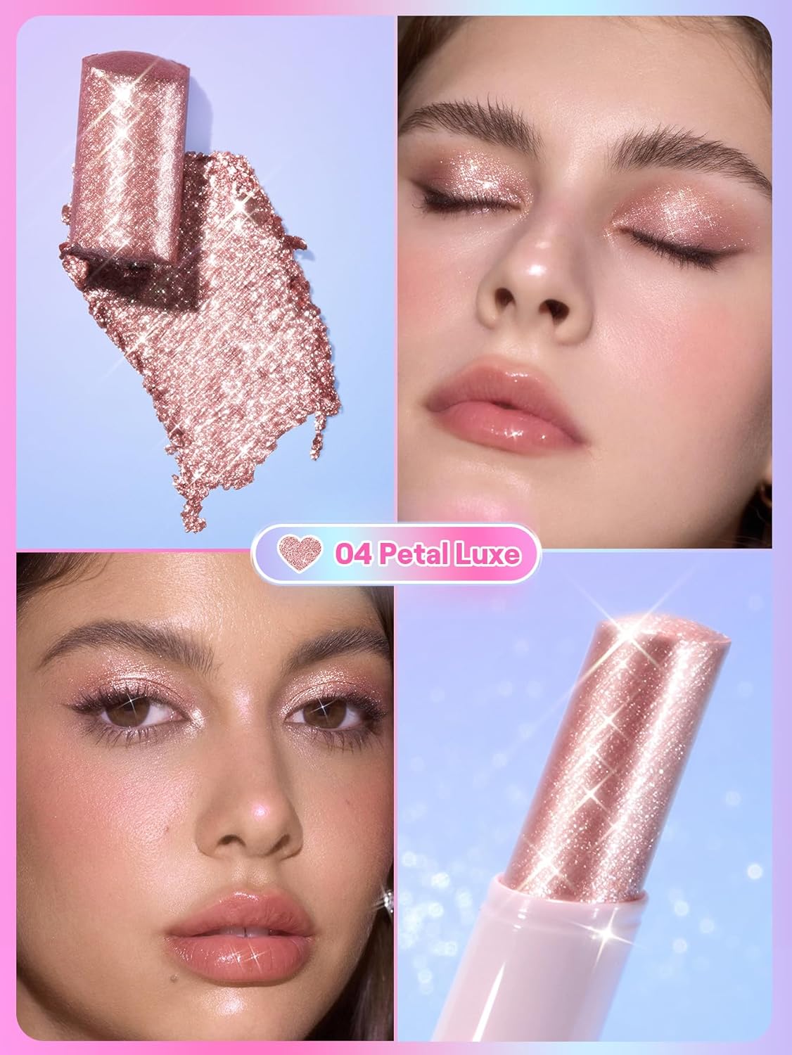 SHEGLAM Crystal Jelly Glaze Stick for Eyeshadow-04 Petal Luxe