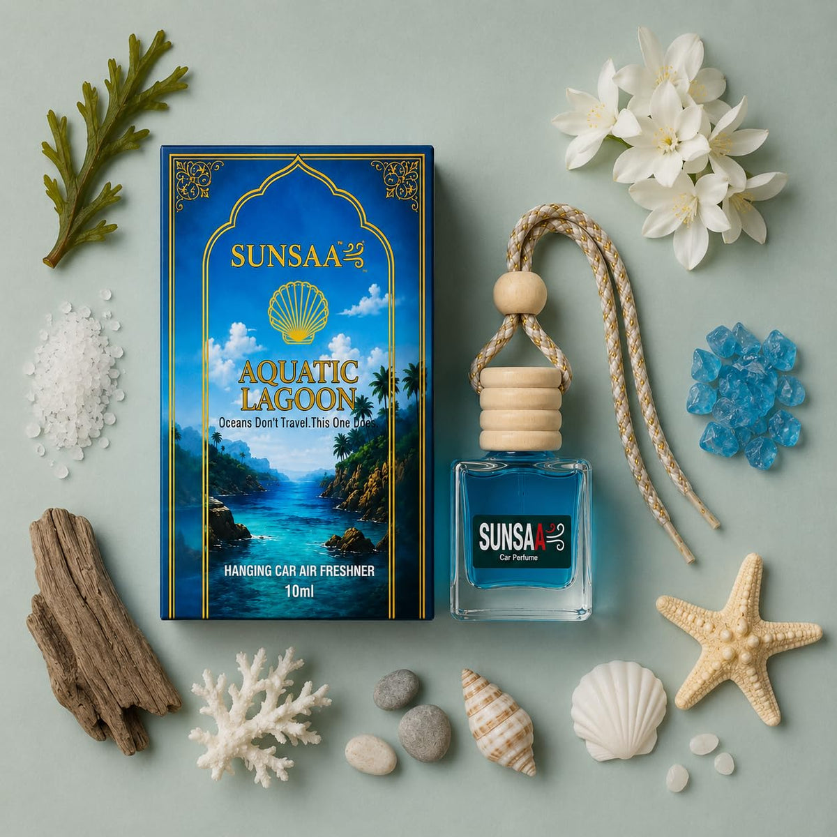 Premium Car Hanging Perfume Diffuser Combo Pack of 2 | Oudh Sultan & Musk Monarch Fragrance | Luxury Car Air Freshener for Car, SUV, Office & Home | Hanging Car