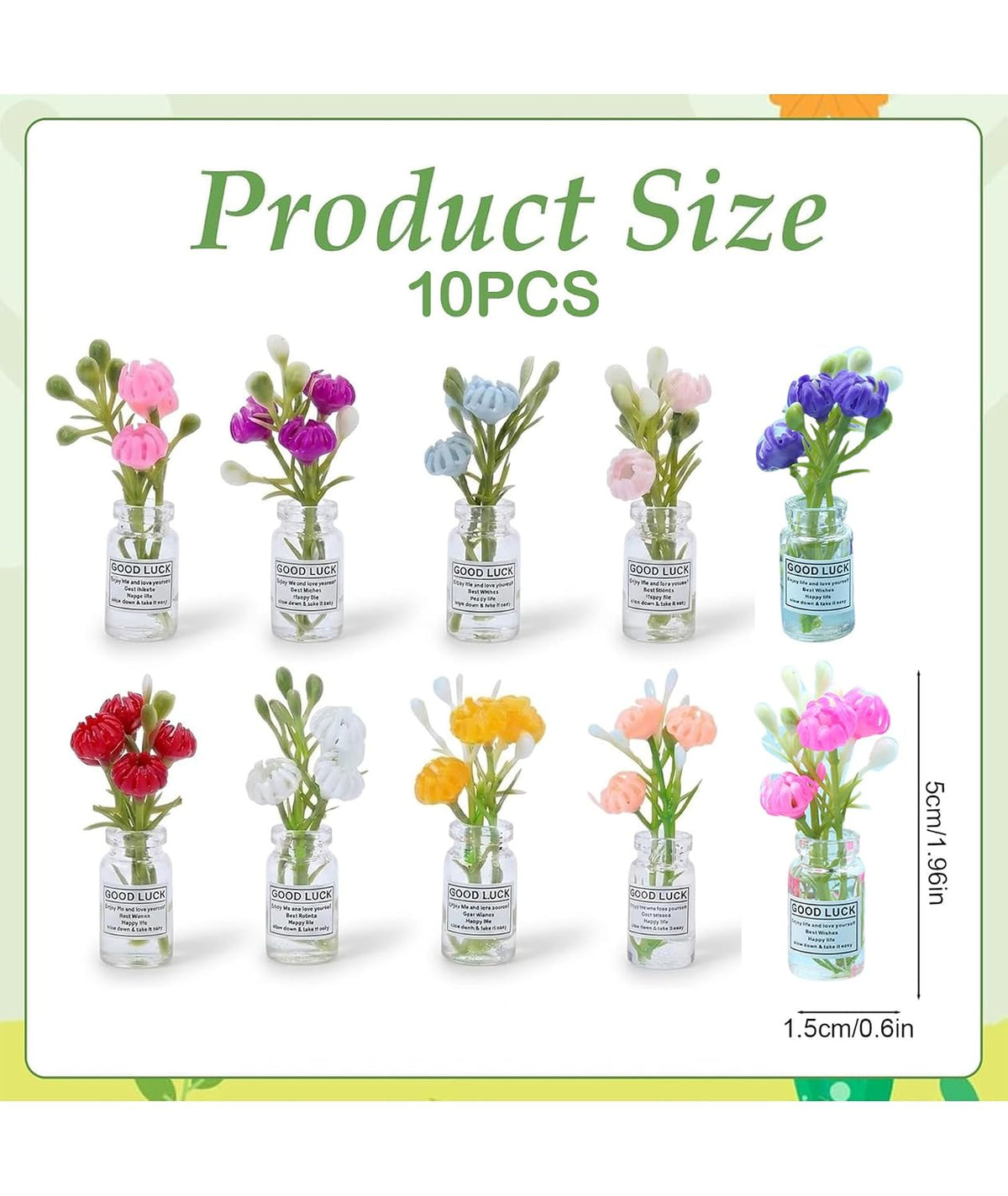 10PCS Miniature Things Miniature Dollhouse Plant Flowers, Glow in The Dark