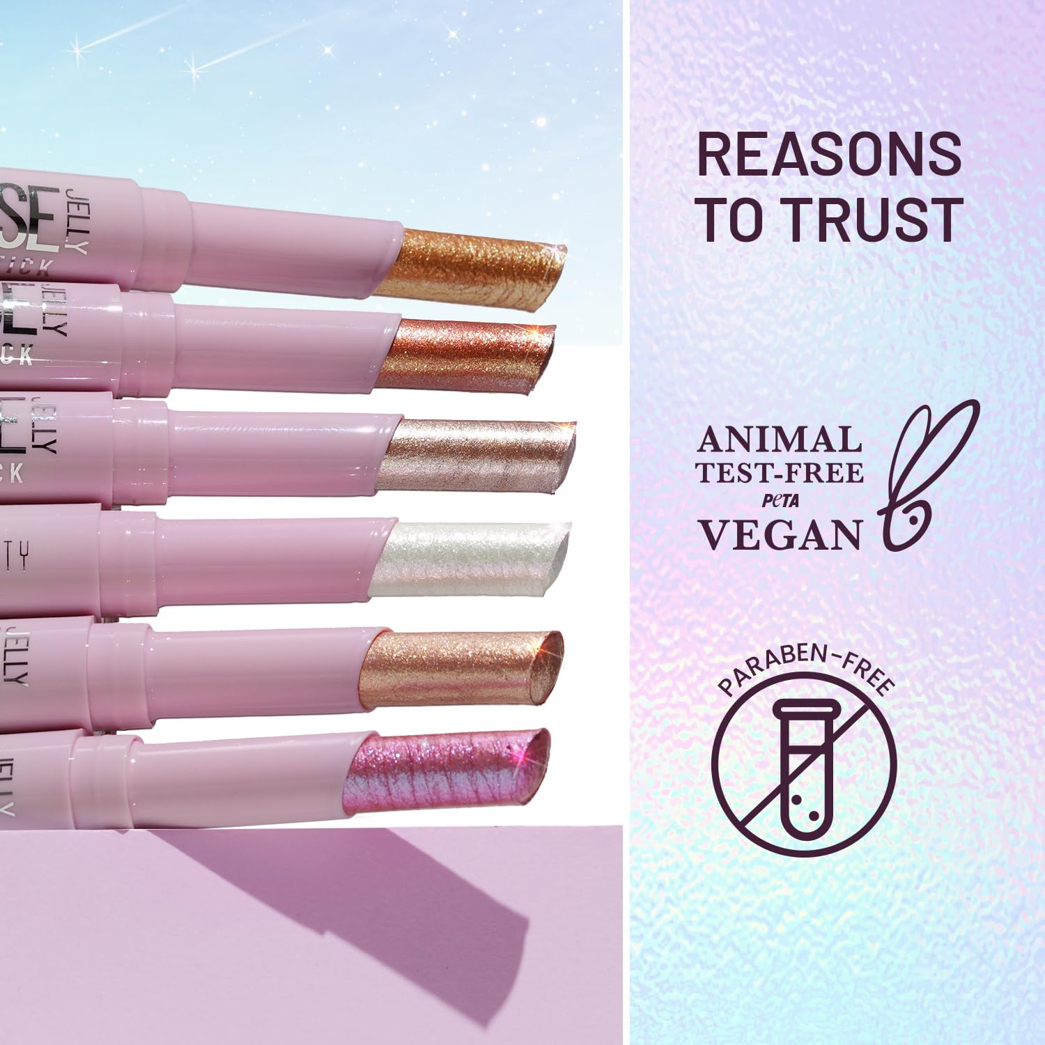 Swiss Beauty Jelly Verse Eyeshadow Glow Stick | Rich Colour Payoff | Crease-Proof | Sparkling Shine | 6 Stellar Shades | Shade- 4. Moon Drip, 3g