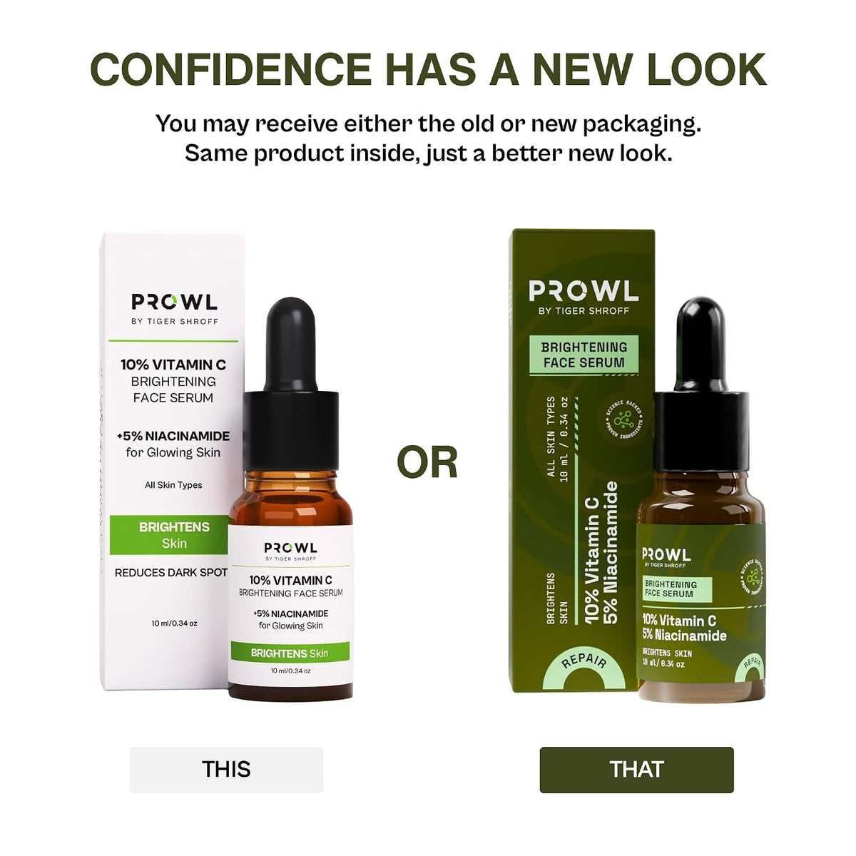 PROWL by Tiger Shroff 10% Vitamin C & 5% Niacinamide Serum for Glowing Skin 10% Vitamin C Serum