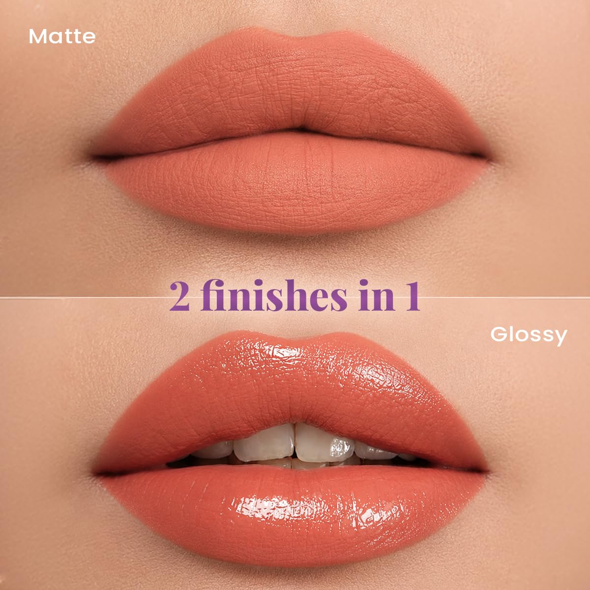 Staze Gloss Lock 2-in-1 Liquid Lipstick Matte Lipstick + High-Shine Transferproof Gloss 12H Long-lasting Intense Pigment Lightweight & Waterproof 01 I'm Cute 7g