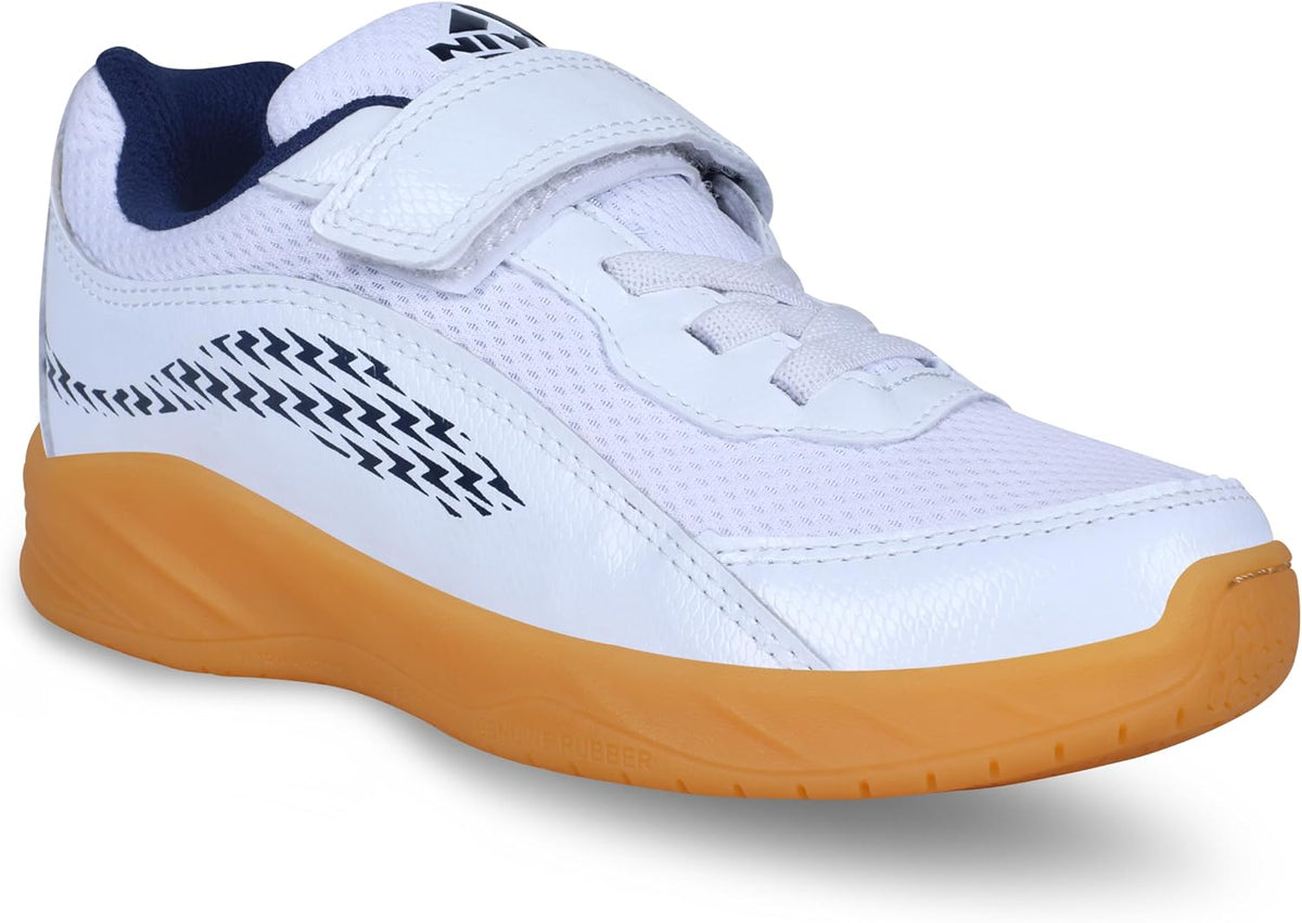 Nivia Flash Badminton Shoes for Kids 13 Kids UK White Blue