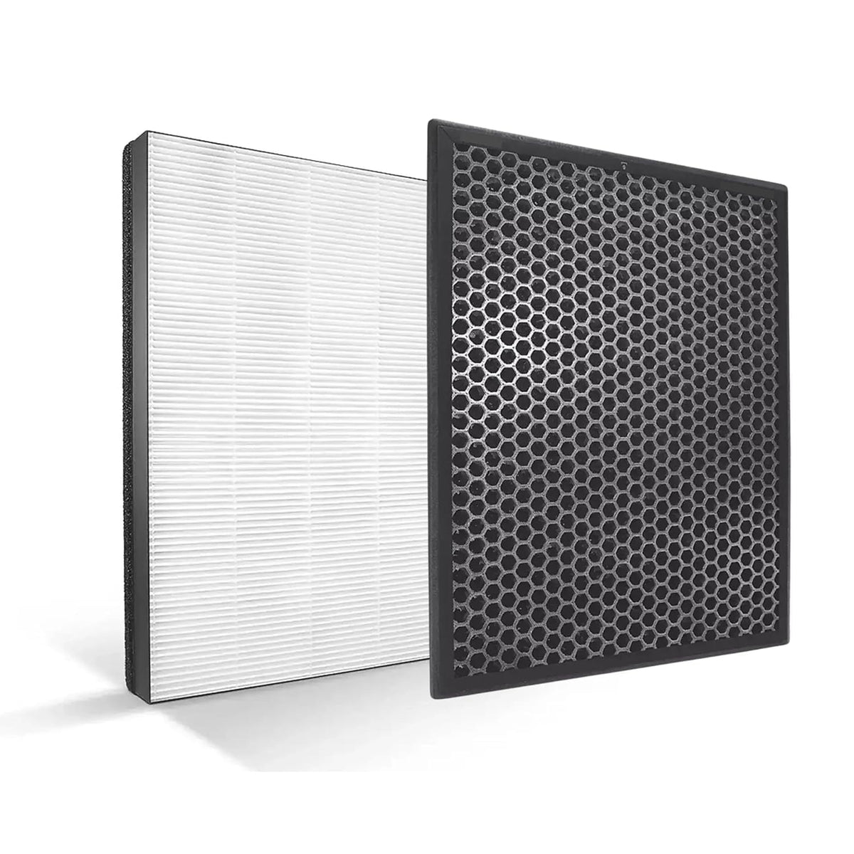 HEPA FY2422+CARBON FY2420 Black and White Filter Set Compatible With Philips Air Purifier Model AC2882 AC2887 AC2889 AC3821