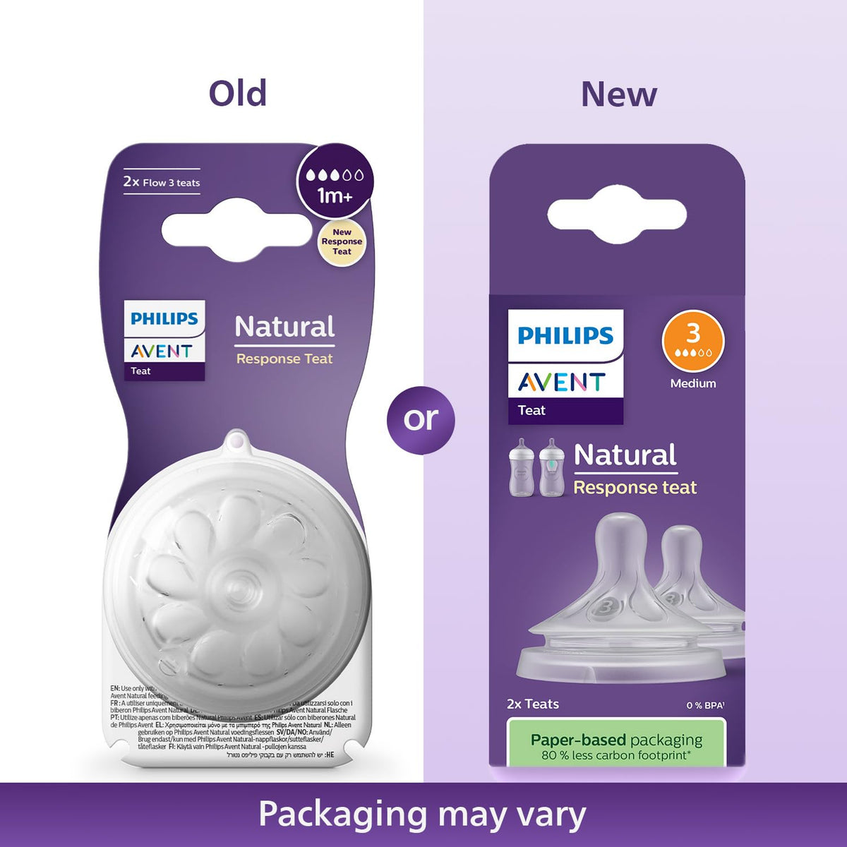Philips Avent Natural Response Teat for 1 Month+ Babies SCY963/02- Twin Pack