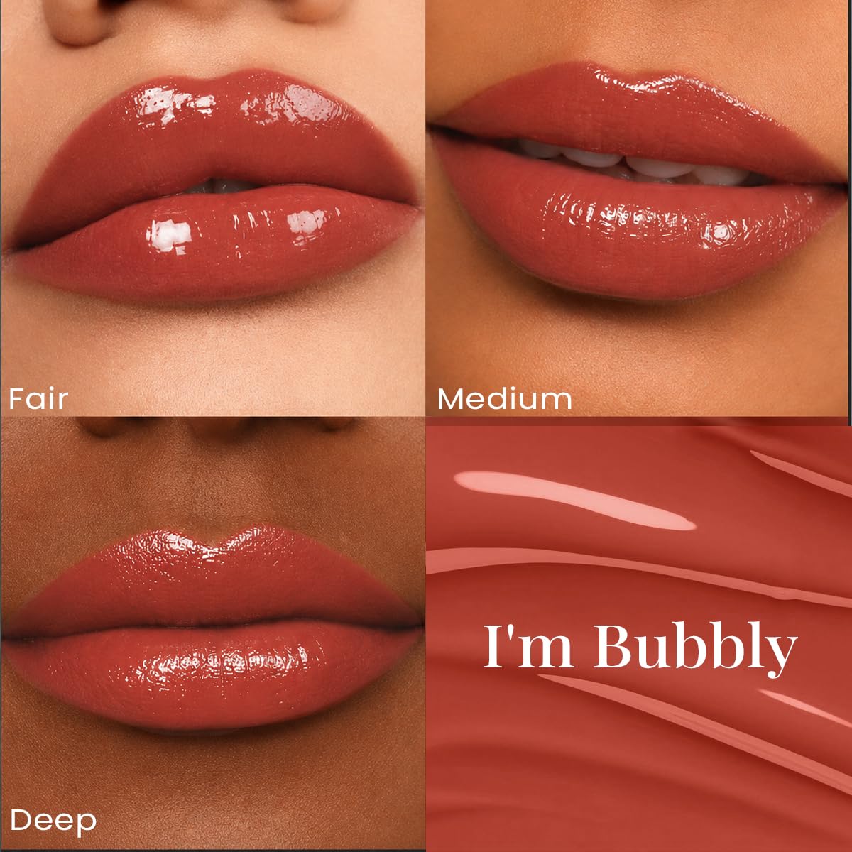 Staze Gloss Lock 2-in-1 Liquid Lipstick Matte Lipstick + High-Shine Transferproof Gloss 12H Long-lasting Intense Pigment Lightweight & Waterproof 03 I'm Bubbly 7g