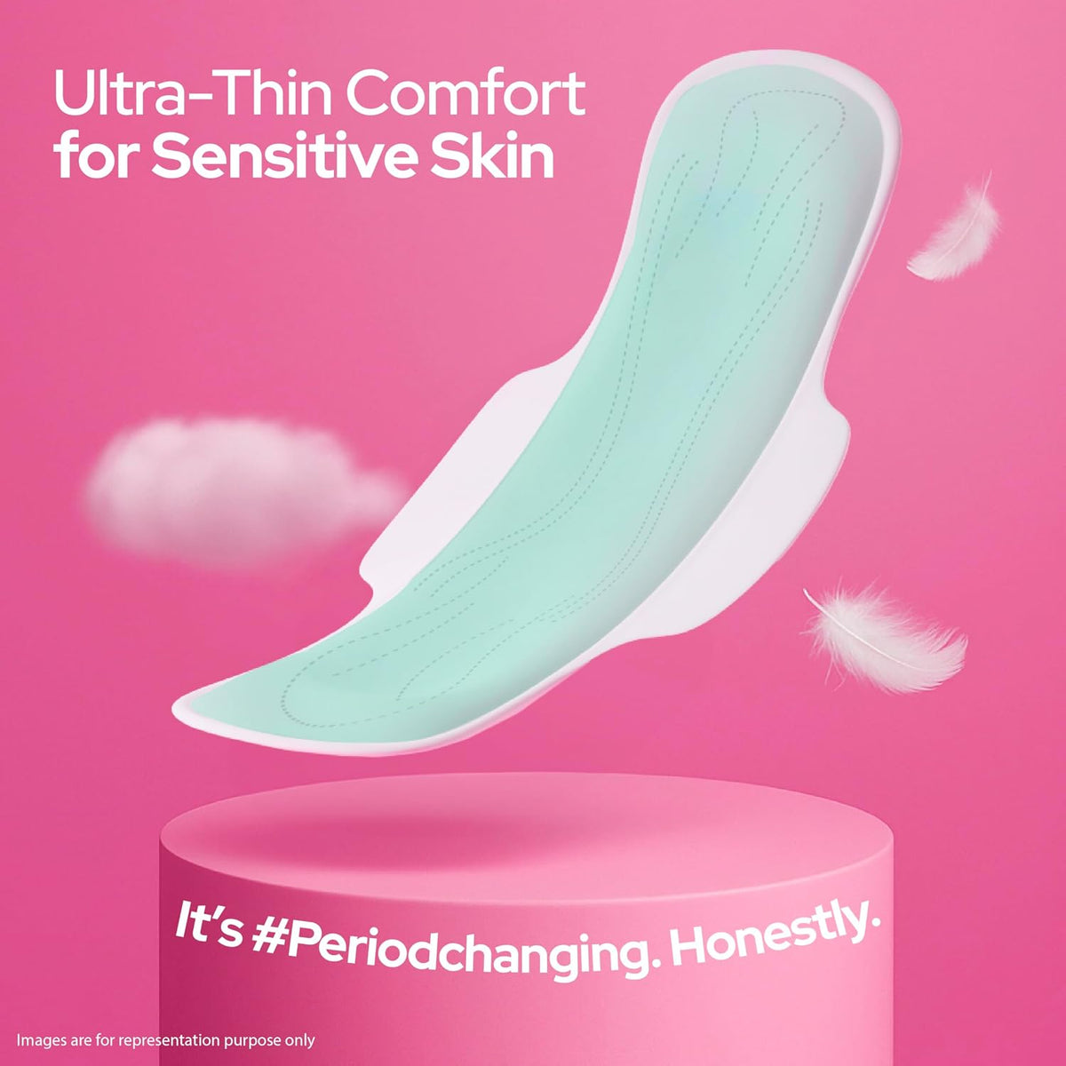 I activ Ultra Thin Sanitary Pads for Women XXL | 40 Pads | Anti-Rash Anti-Bacterial Cottony Soft Sanitary Napkins | No Nasties | Upto 12 Hours Heavy Flow Leak P