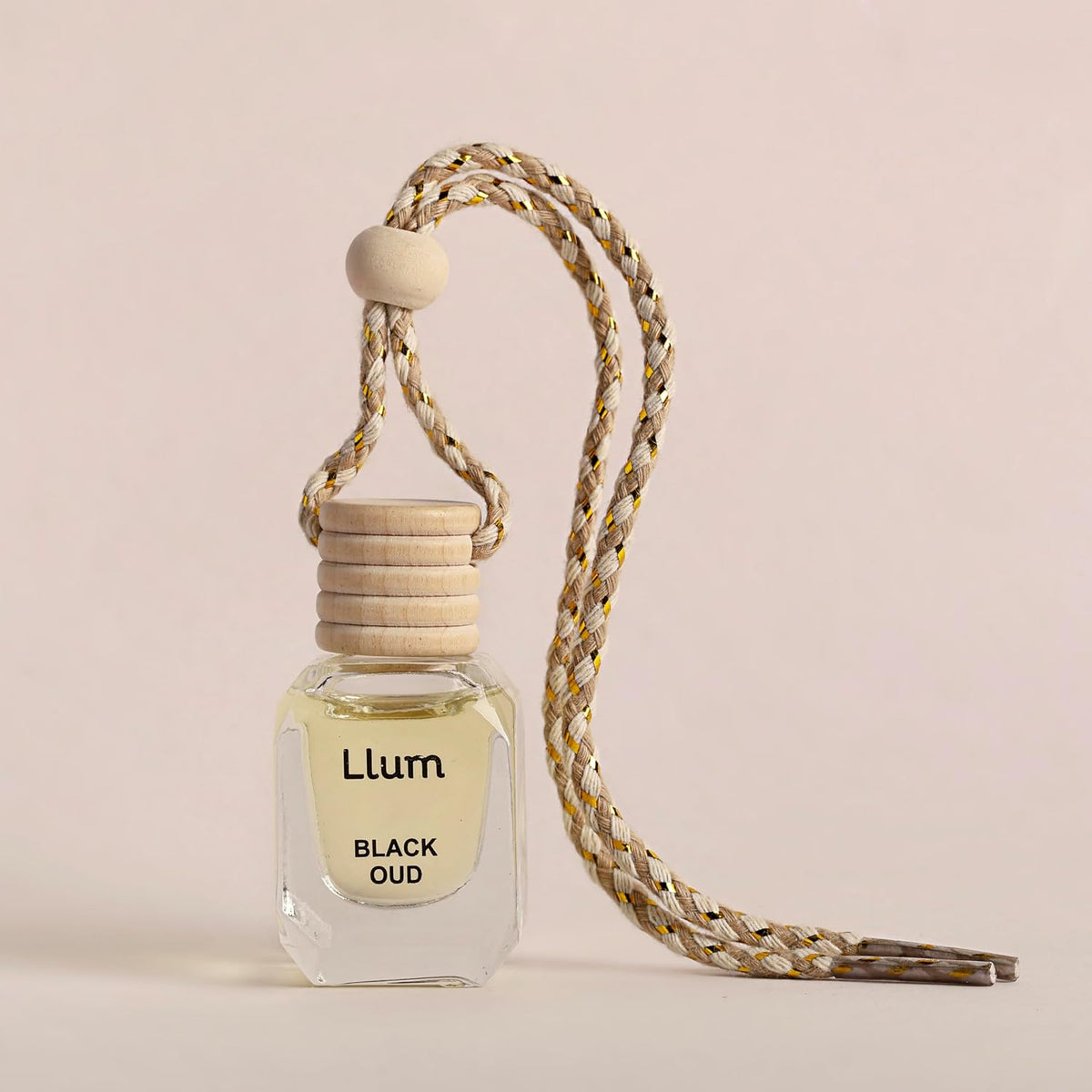 Llum Black Oud Hanging Car Air Freshener (10 ml) - Luxury, Alcohol-Free & Non-Toxic Scent| Premium Interior Perfume Accessory| Fragrance up to 35 Days Without A