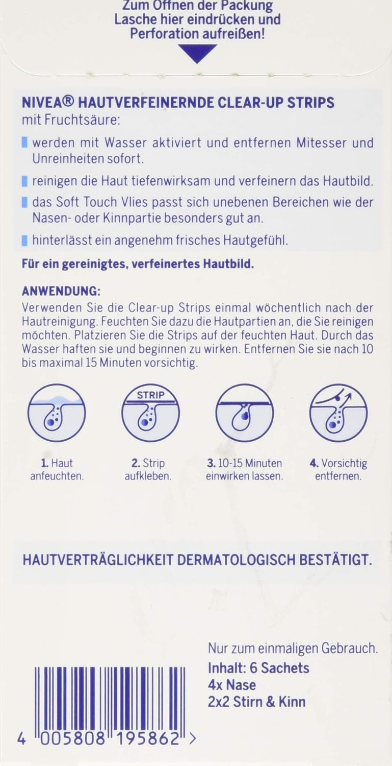 Nivea Visage Hautverfeinerndes Clear Up Strips 6 strips by Nivea