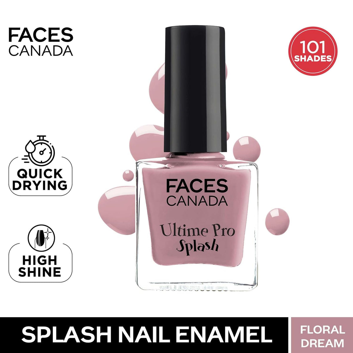 Faces Splash Glossy Nail Enamel, Floral Dream 56, 8 ml