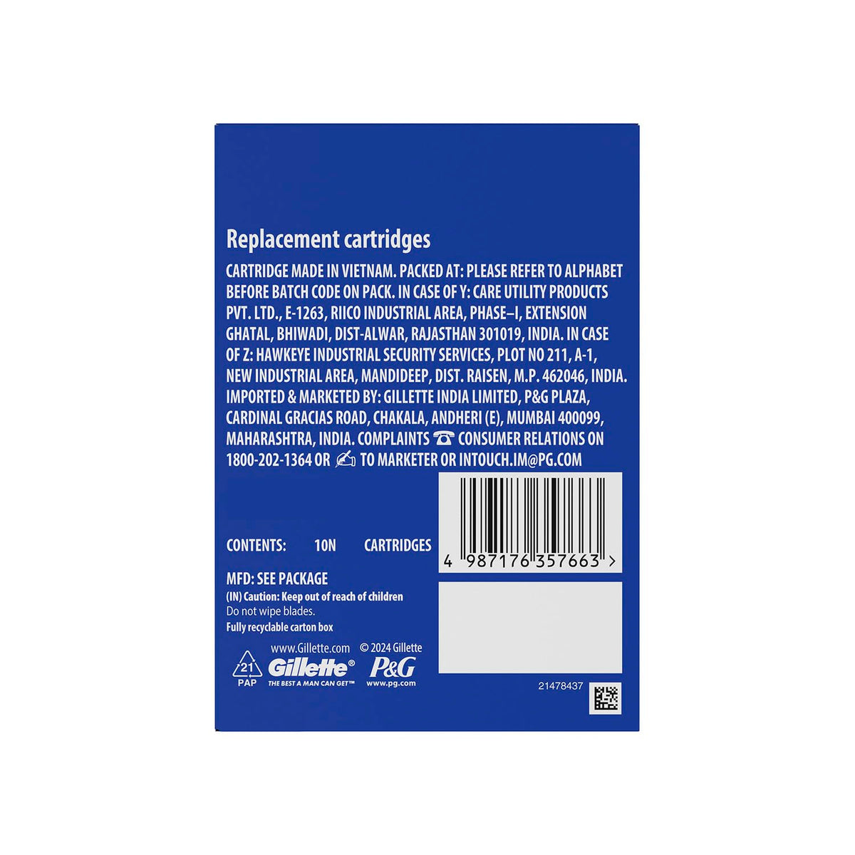 Gillette Mach3 Turbo, Pro Shaving Blades For Men | 10 Cartridges, Super Value Pack | Enhanced Lubrication | 10 Cartridges Last Up-To 150 Shaves | Your Most Comf